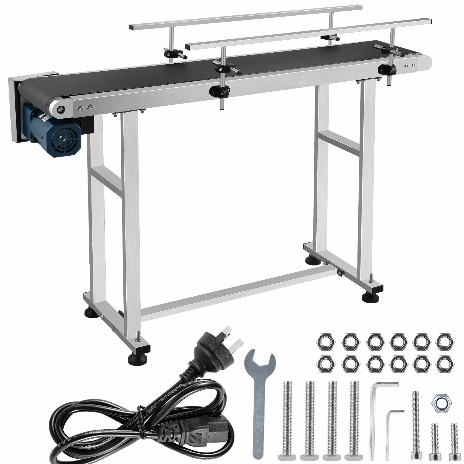 VEVOR Máquina Transportadora Eléctrica PVC 500x200x750mm Transportador Doble Barandilla