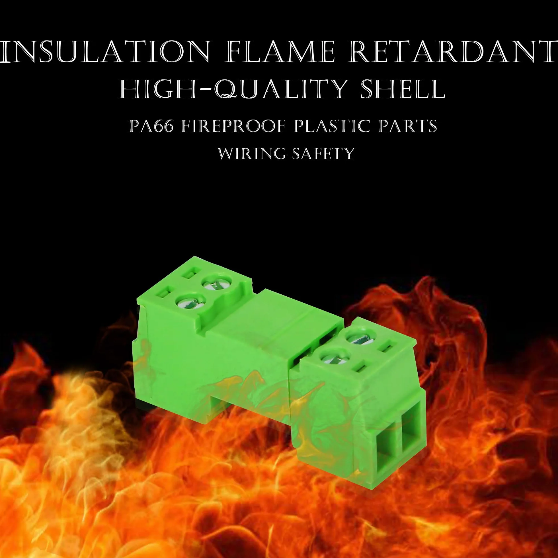 GINTOOYUN 5 conjuntos Phoenix conector 2 pines 300V 3.81mm bloque de terminales de circuito de puesta a tierra PCB tornillos