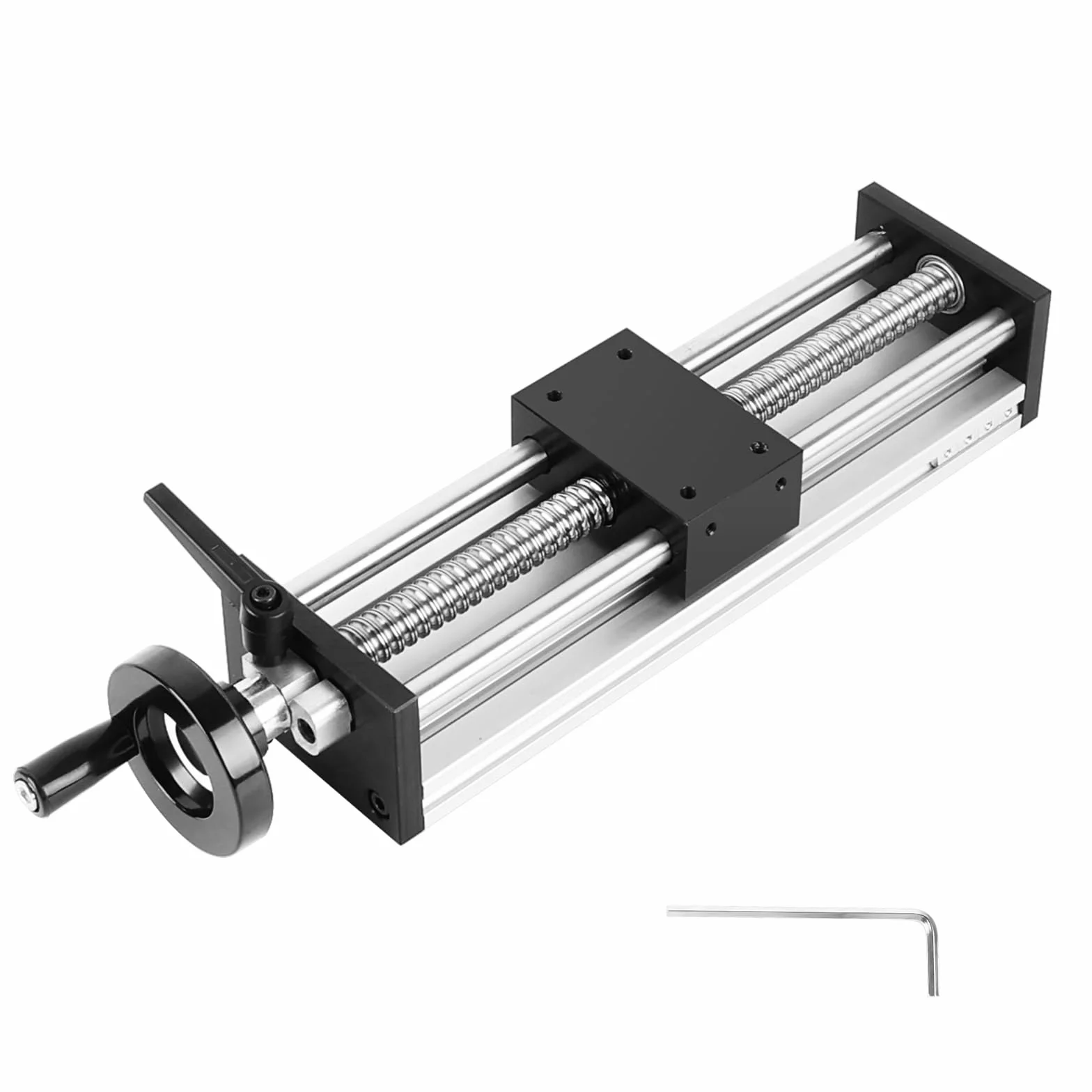 Guía Lineal con Volante 200 mm Husillo de Bolas ±0,05 mm Doble Rail CNC Mesa Lineal X-Y-Z