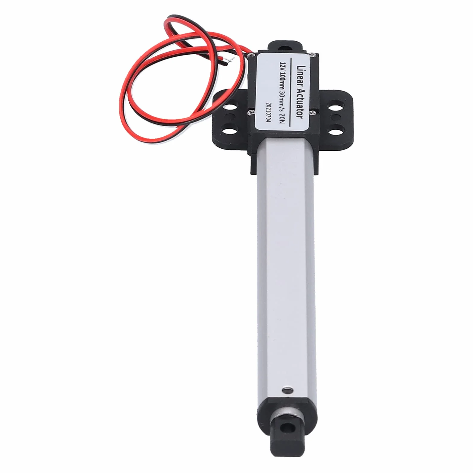 Actuador Lineal Eléctrico 12V 100mm 30mm/s 20N Bajo Ruido Interruptor Límite Interno