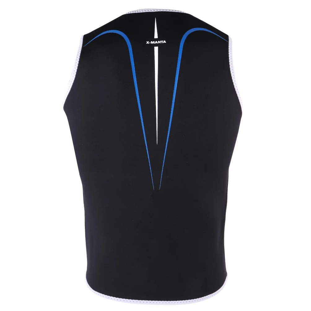 SM SunniMix Chaleco de Neopreno con Cremallera Delantera de Neopreno de 3 Mm para Hombre, para Buceo, Surf, Kayak de, Negro, XXL