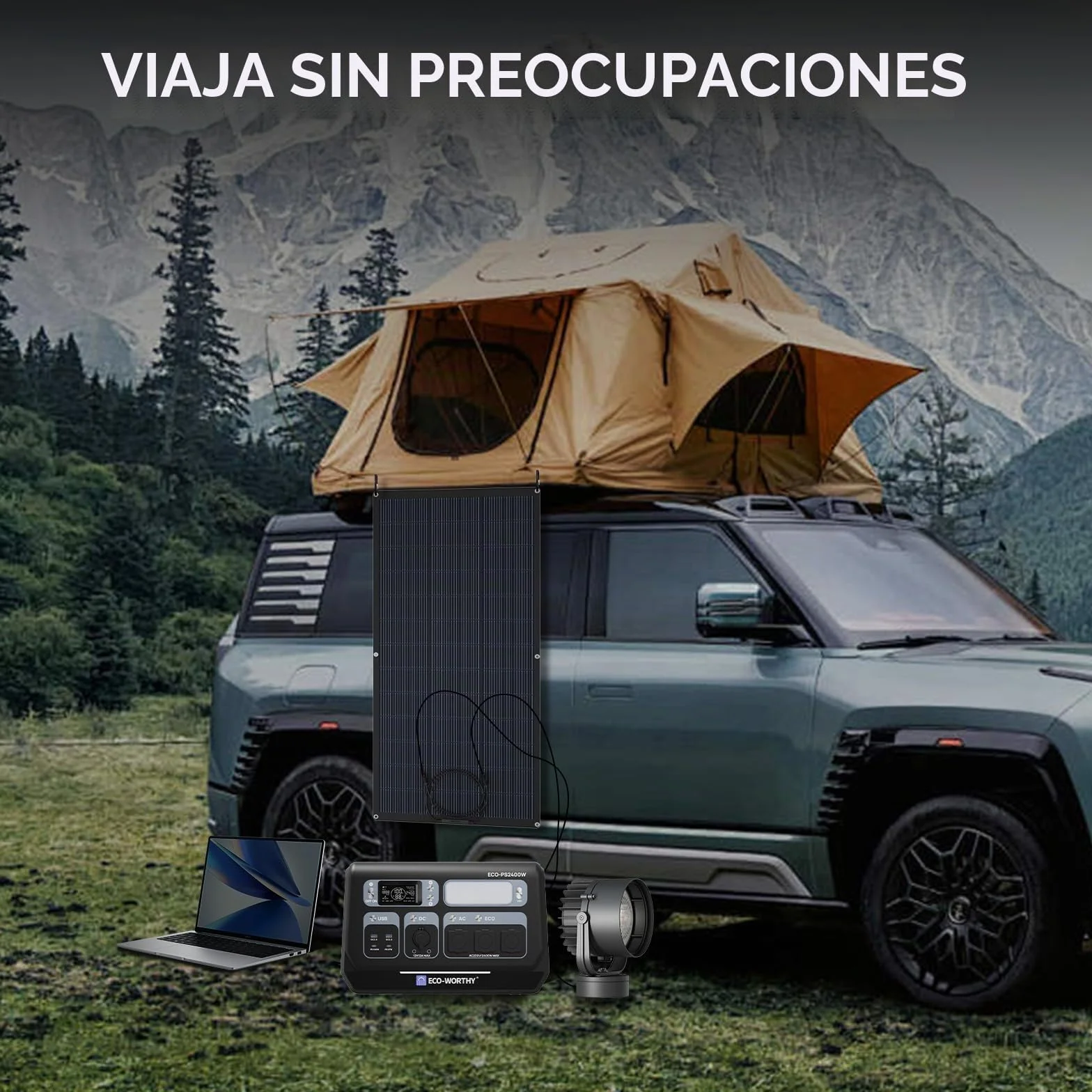 Panel solar flexible ECO-WORTHY 200W ETFE 18BB 25% eficiencia balcones autocaravanas barcos