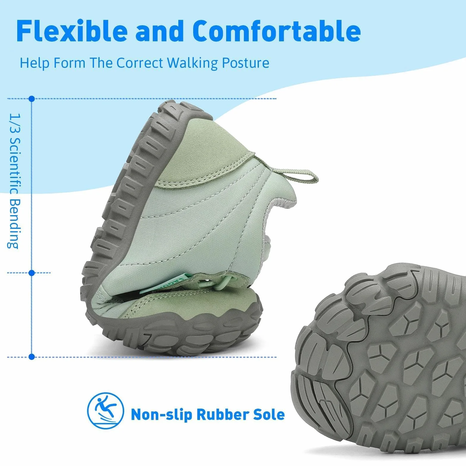 SAGUARO Zapatillas Descalzas Niños Ligeras Transpirable Zapatos de Trekking Barefoot Minimalistas Sneakers Gr.26-36