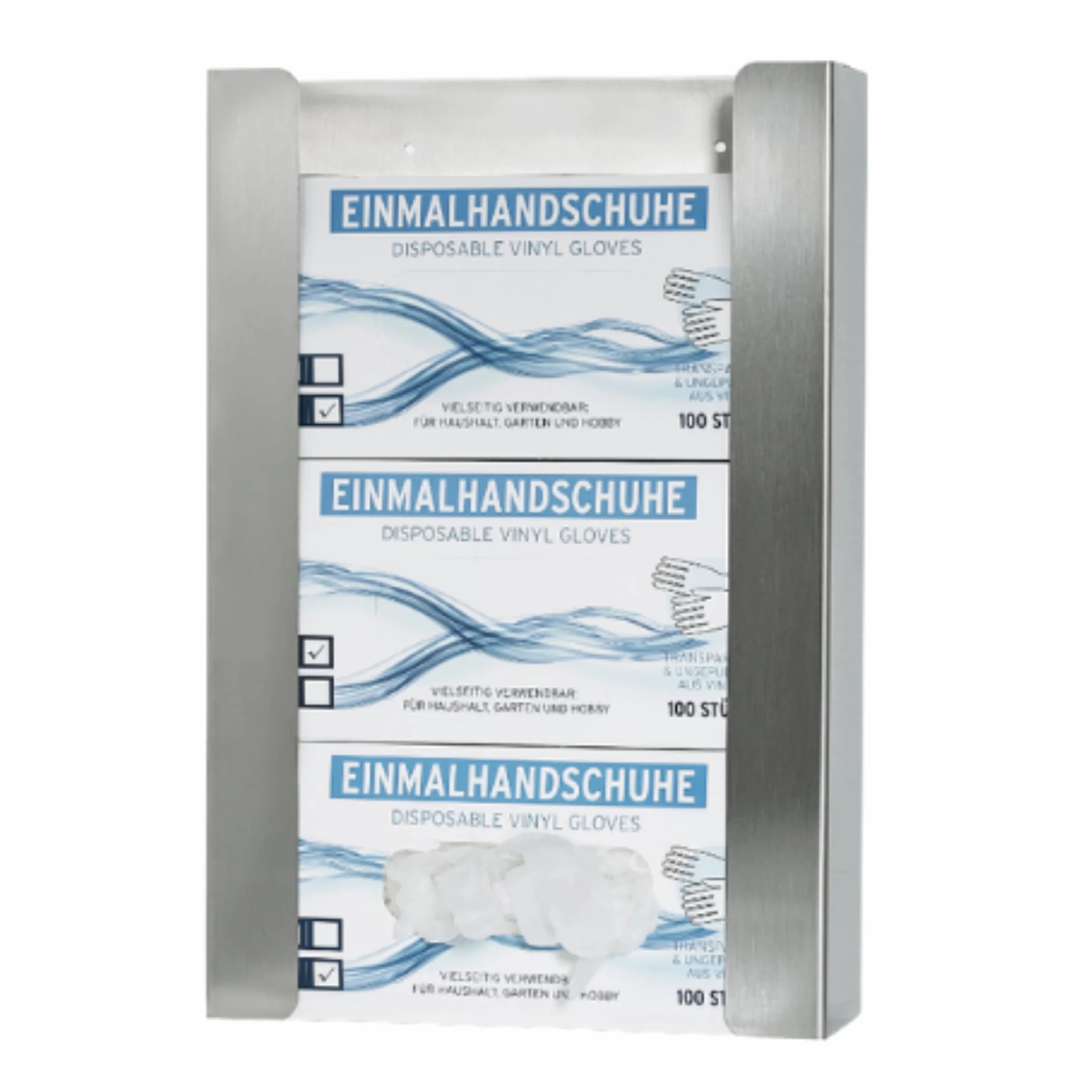 Soporte de pared para guantes dispensador desechable 3 cajas