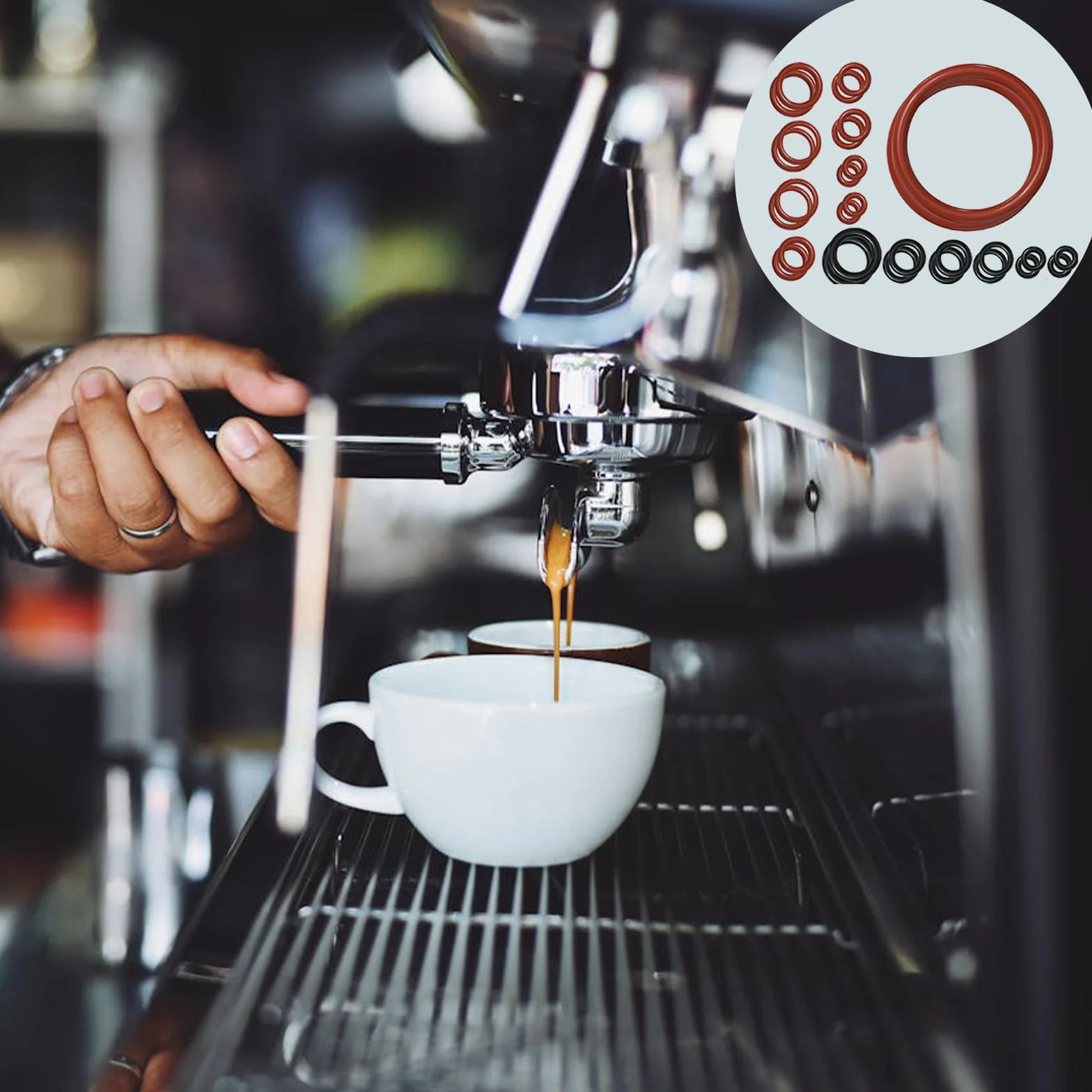 Philips Saeco Saeco Gaggia Junta Tórica VMQ EPDM para Máquina de Café - Juego de 30 Sellos de Válvula de Vapor