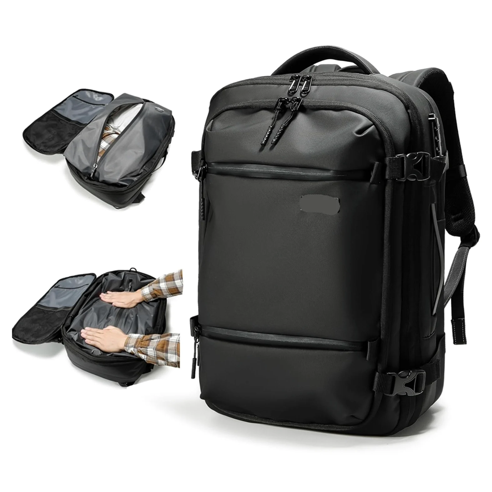 Mochila de compresión al vacío Mochila Ampliable De 40 L con Compresión Al Vacío, Mochila De Vacío Impermeable Y Antirrobo De Viaje
