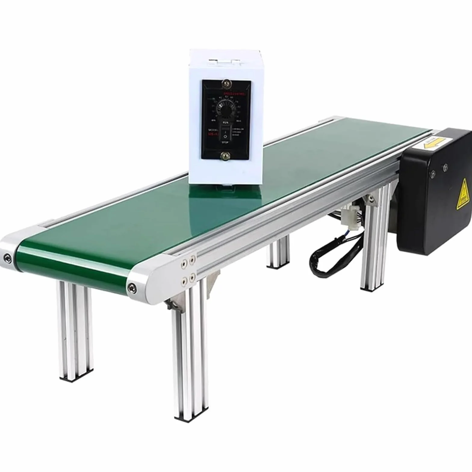Cinta transportadora de PVC 200 x 1000 mm velocidad ajustable aleación de aluminio