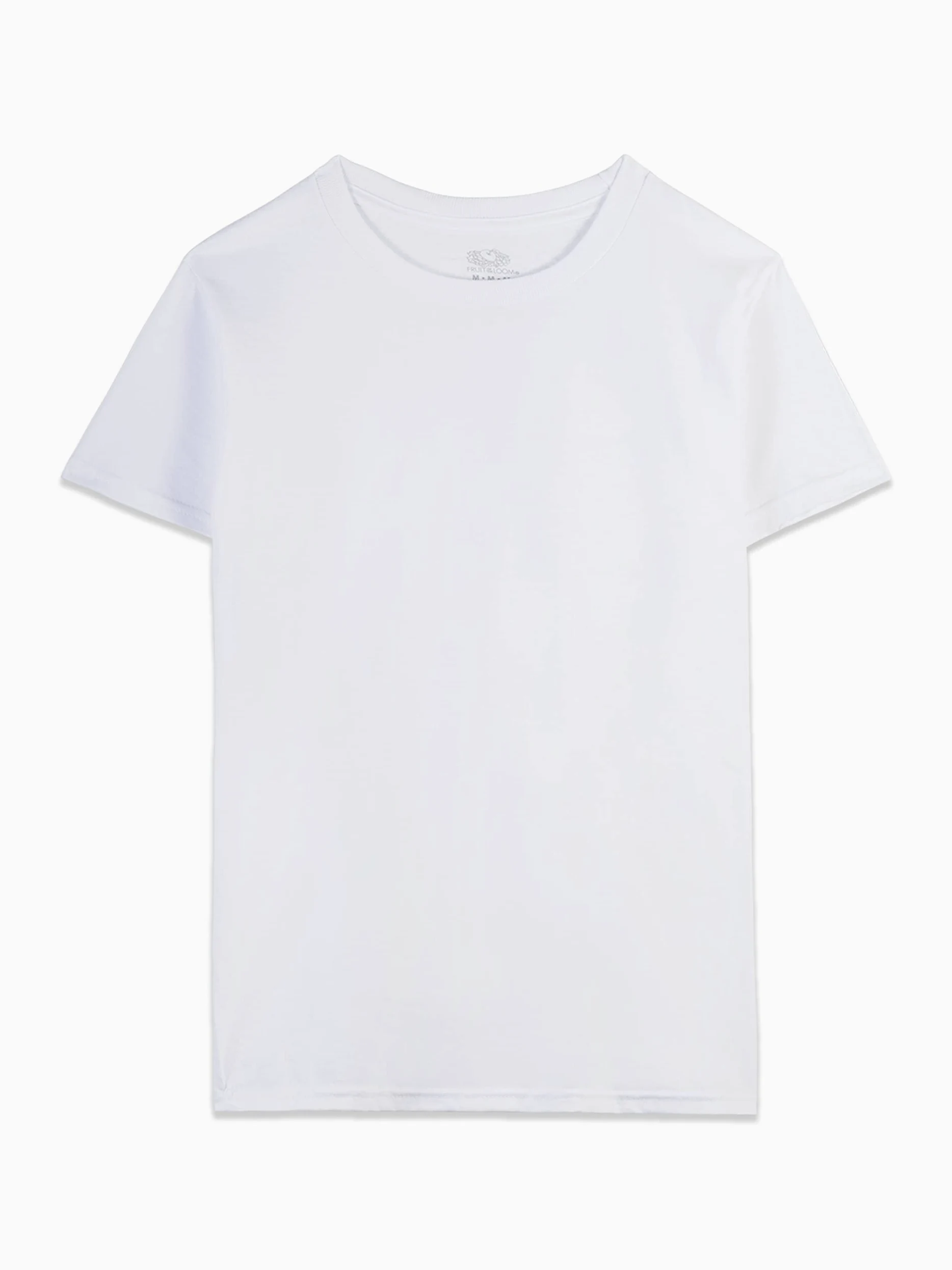 Fruit of the Loom - Camiseta de algodón para niño, color blanco