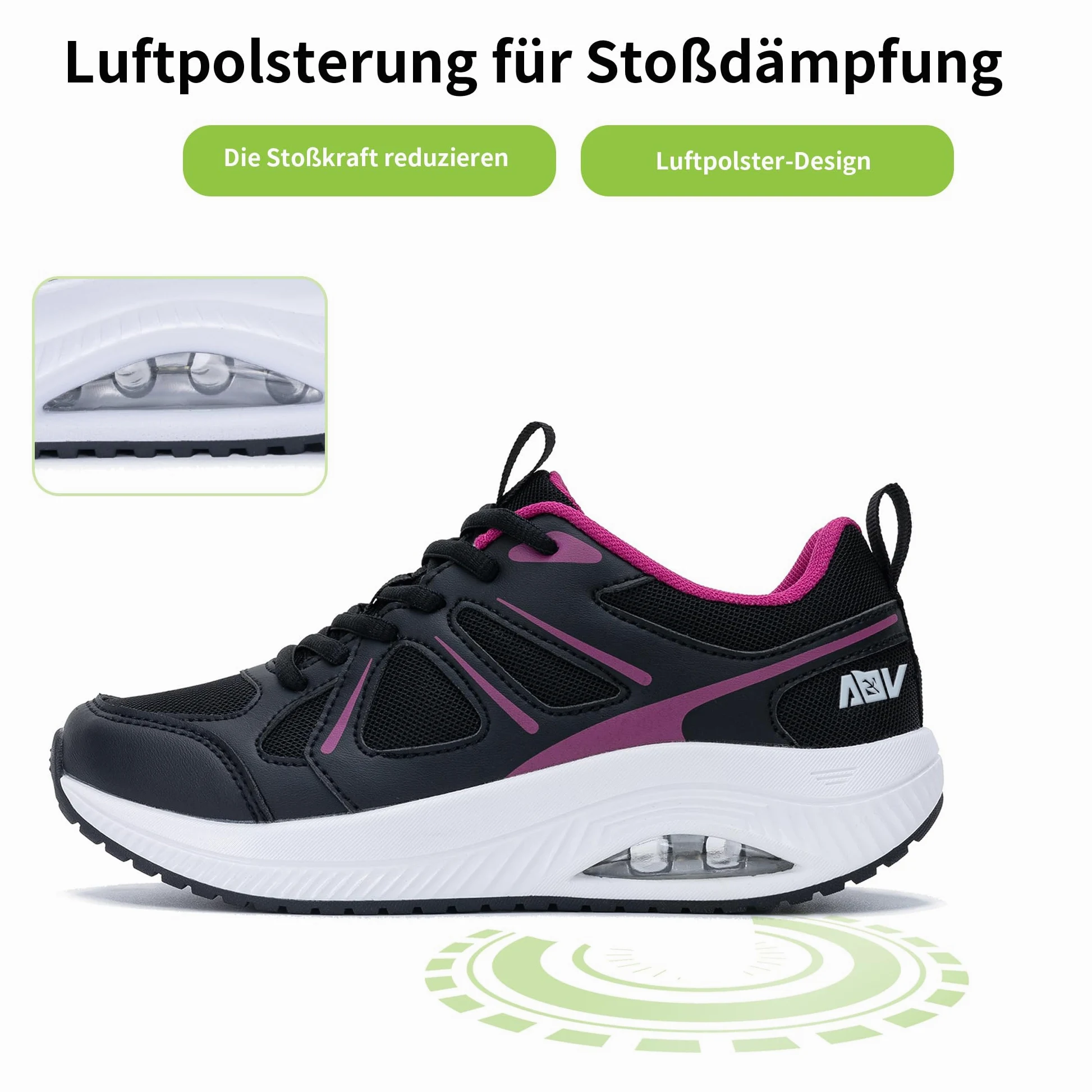 Quseek Zapatos ortopédicos para mujer, zapatos para caminar, cómodos, ligeros, transpirables, para fascitis plantar, pies planos EU35.5-42.5