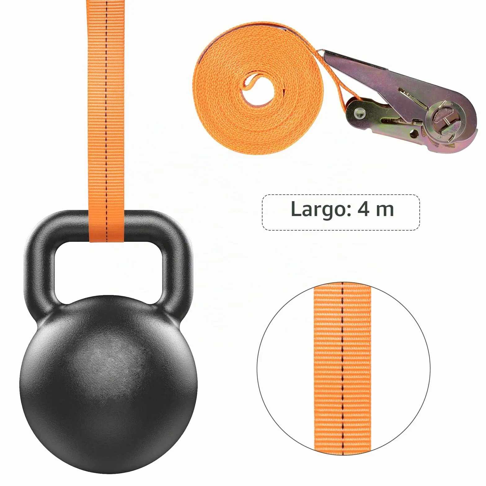 Correas tensoras con carraca 4 m robustas para transporte materiales motocicletas bicicletas mudanzas paquetes equipaje camping 2 unidades