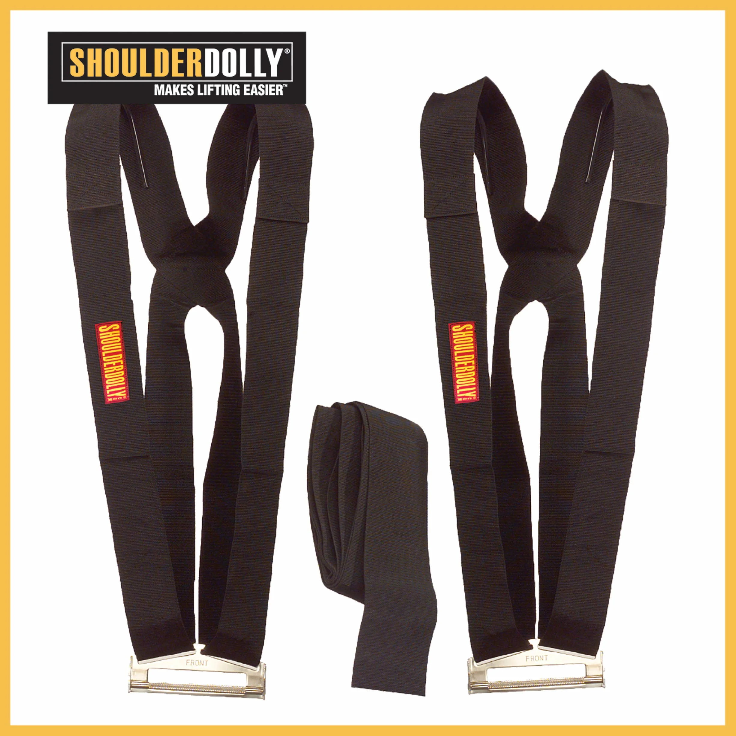 SHOULDER DOLLY correa de hombro para 2 personas, cinturón de transporte de 370 kg y 3,65 m