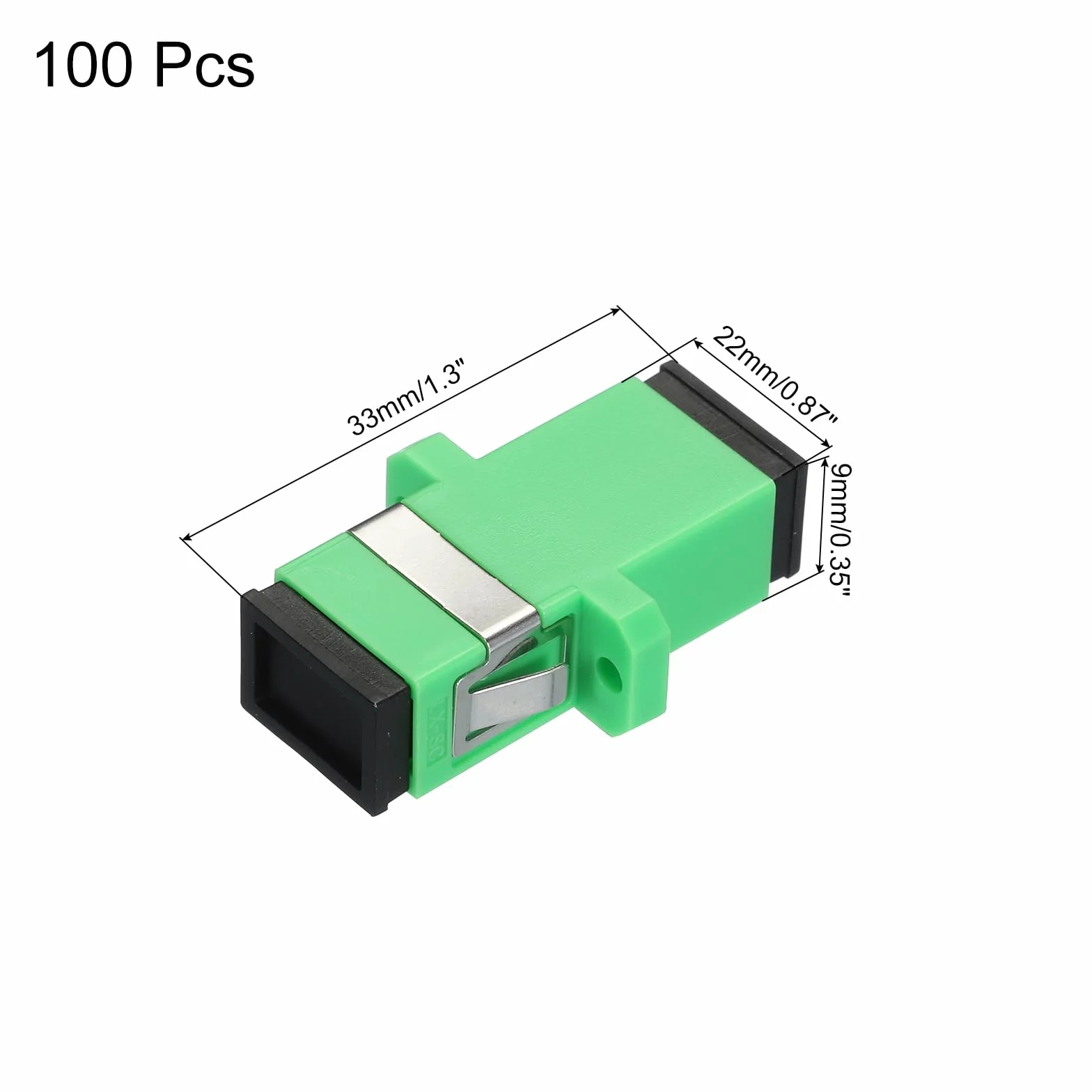 QUARKZMAN Fibra Óptico Acoplador SC-SC/APC, Único Modo Adaptador Simple, 100uds
