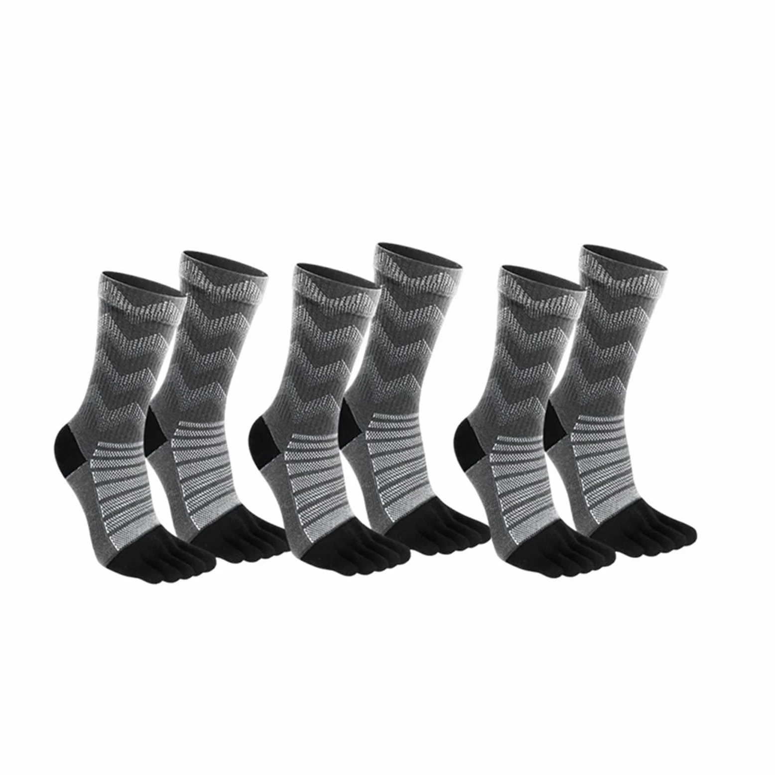 PantalóN Nieve Mujer Calcetines deportivos térmicos, cálidos, que absorben la humedad, transpirables, de secado rápido, for hombre y mujer(6 pairs grey,L)