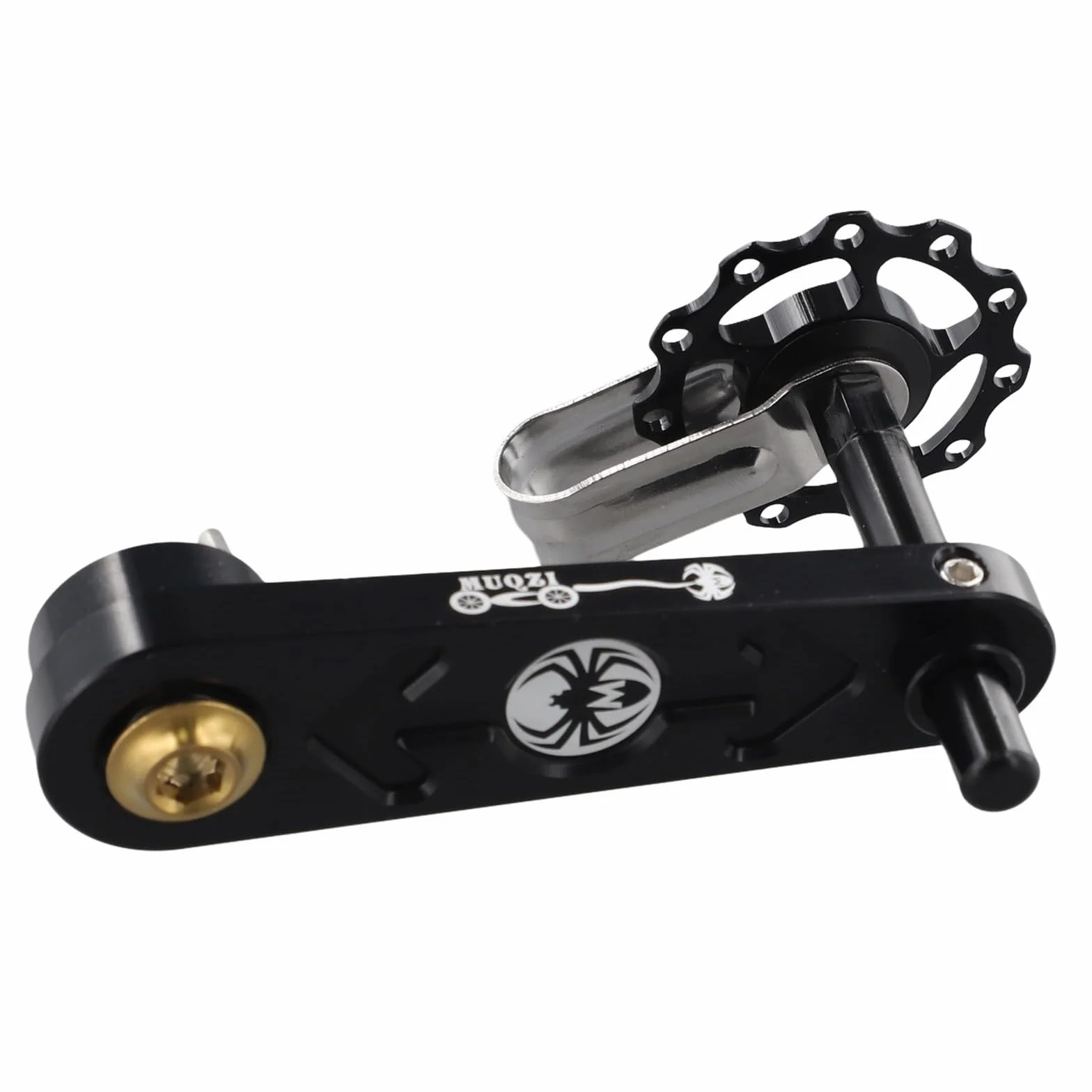 Tensor de cadena de bicicleta MTB Oniissy, adaptador de guía de cadena de una sola velocidad, tensor de rodillo mejorado (negro)