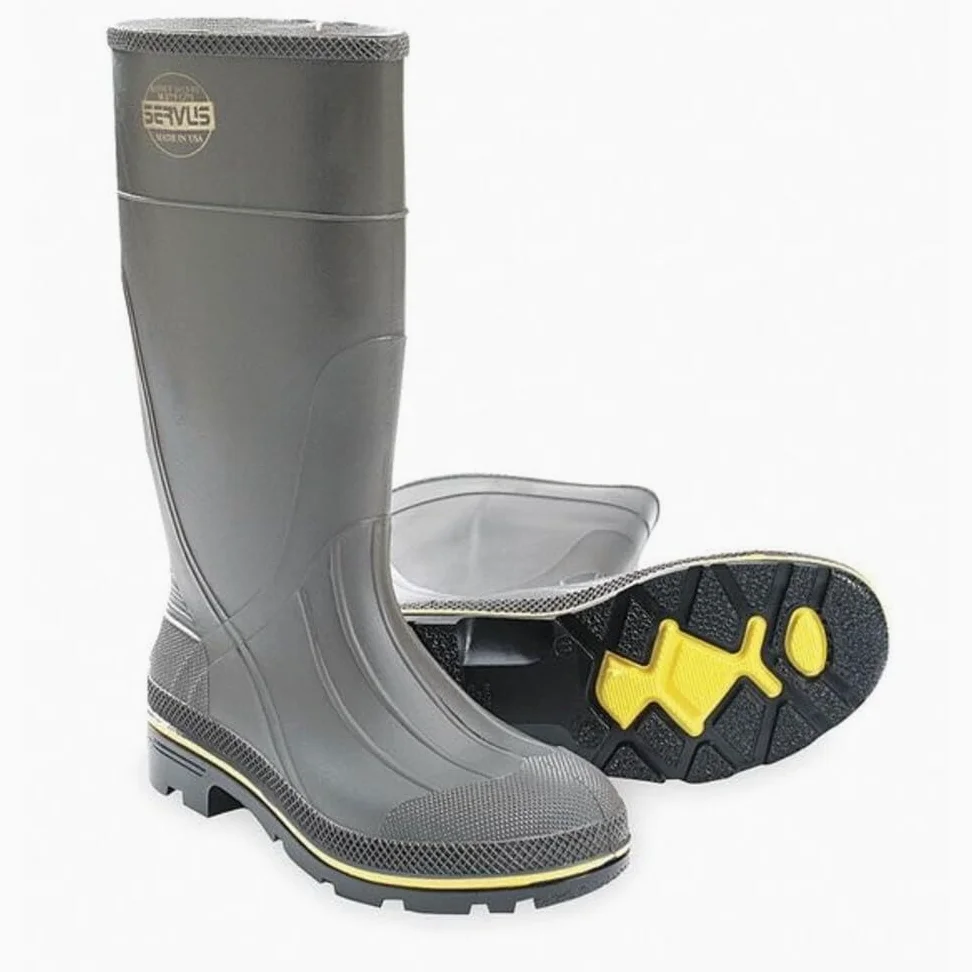 Honeywell Home Servus XTP 15" PVC resistente a los productos químicos botas de trabajo para hombre, negro, amarillo y gris