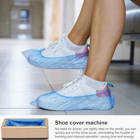 Dispensador automático de fundas para zapatos, portátil, fácil de usar, para el hogar y el negocio, embalaje práctico, limpieza, protección higiénica
