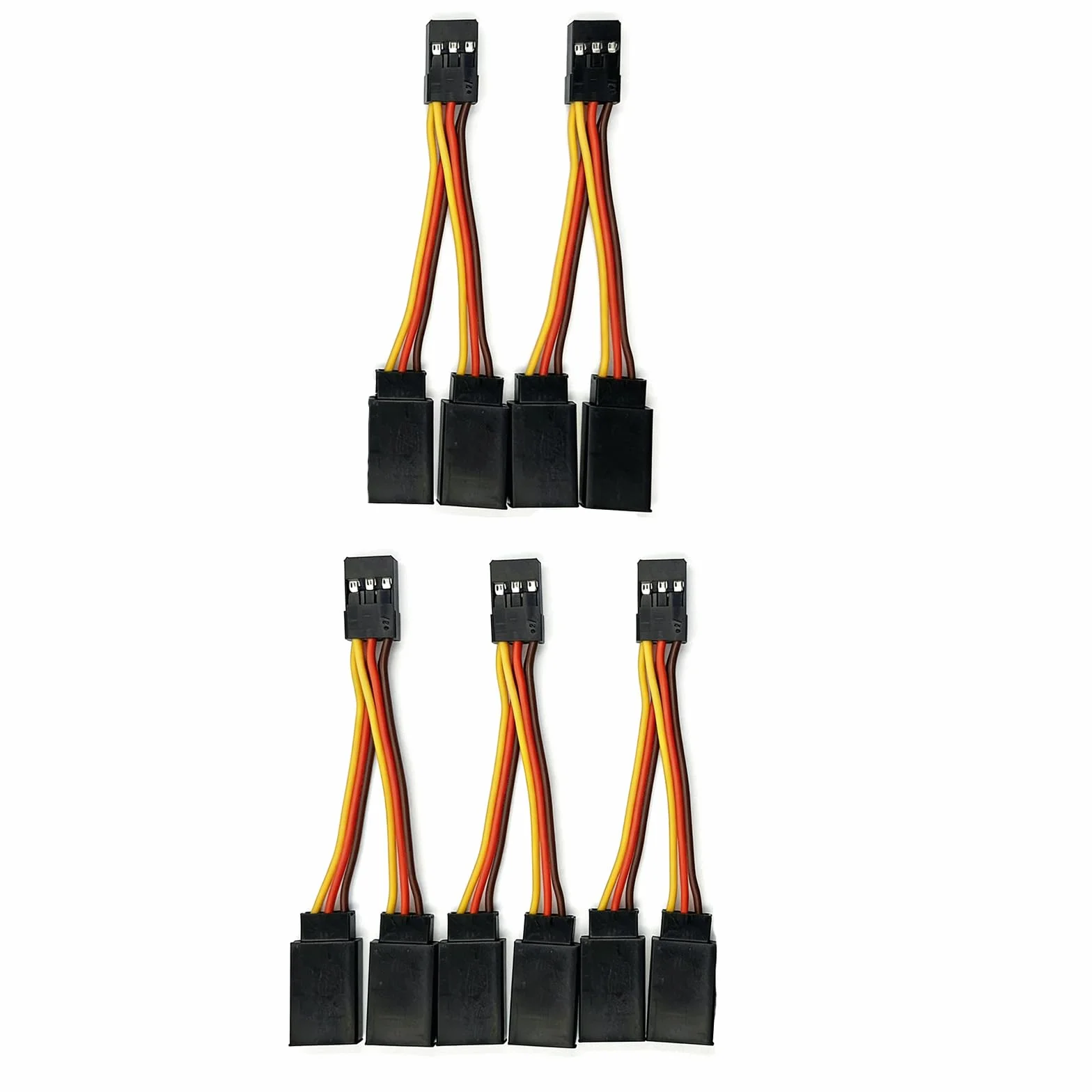 5 Unidades Cable Divisor Y para Servo 20AWG - Cable de Extensión para Receptor RC - Compatible con Futaba, JR, Hitec - 7 cm
