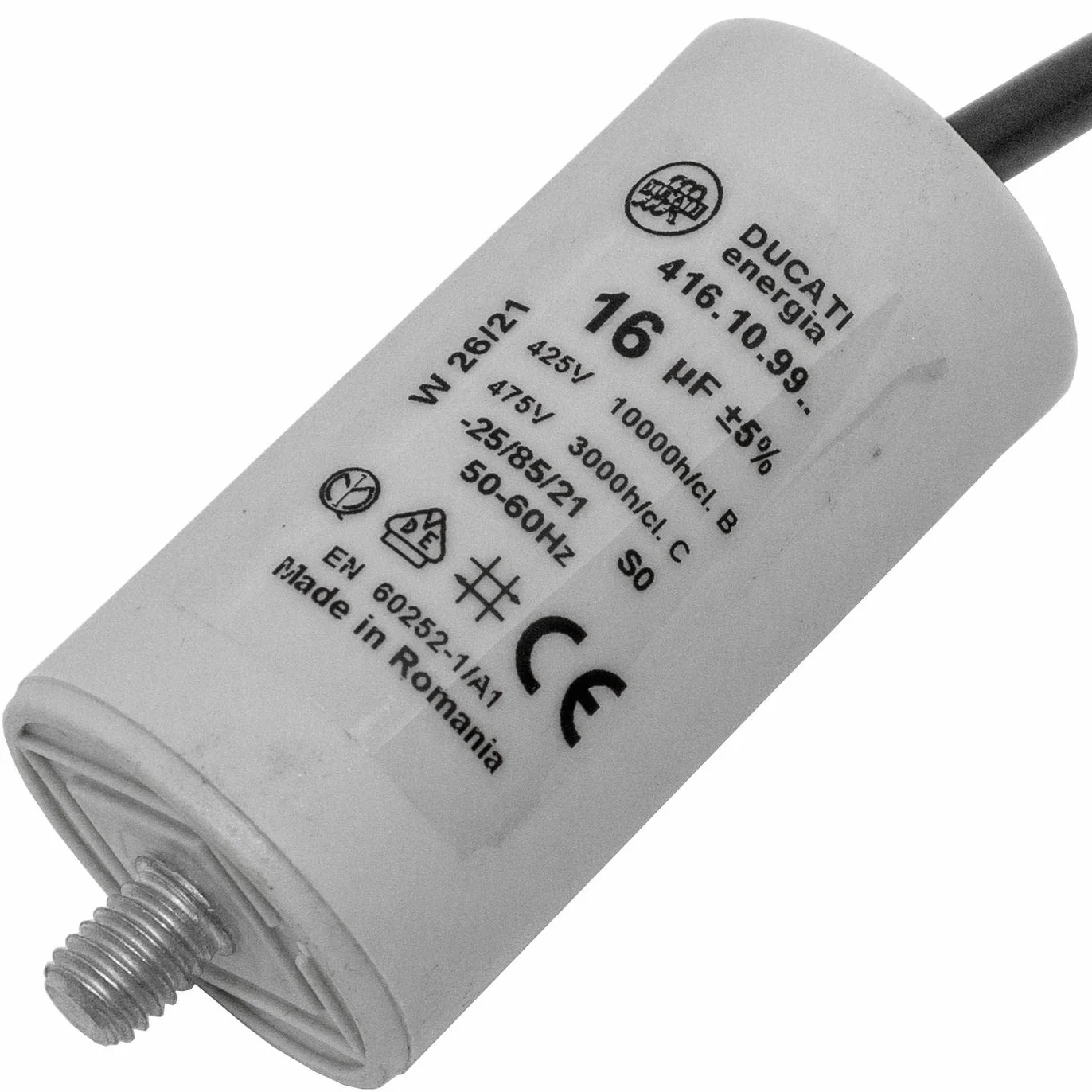 Lumonic condensador de arranque 16µF 425V 36x70mm