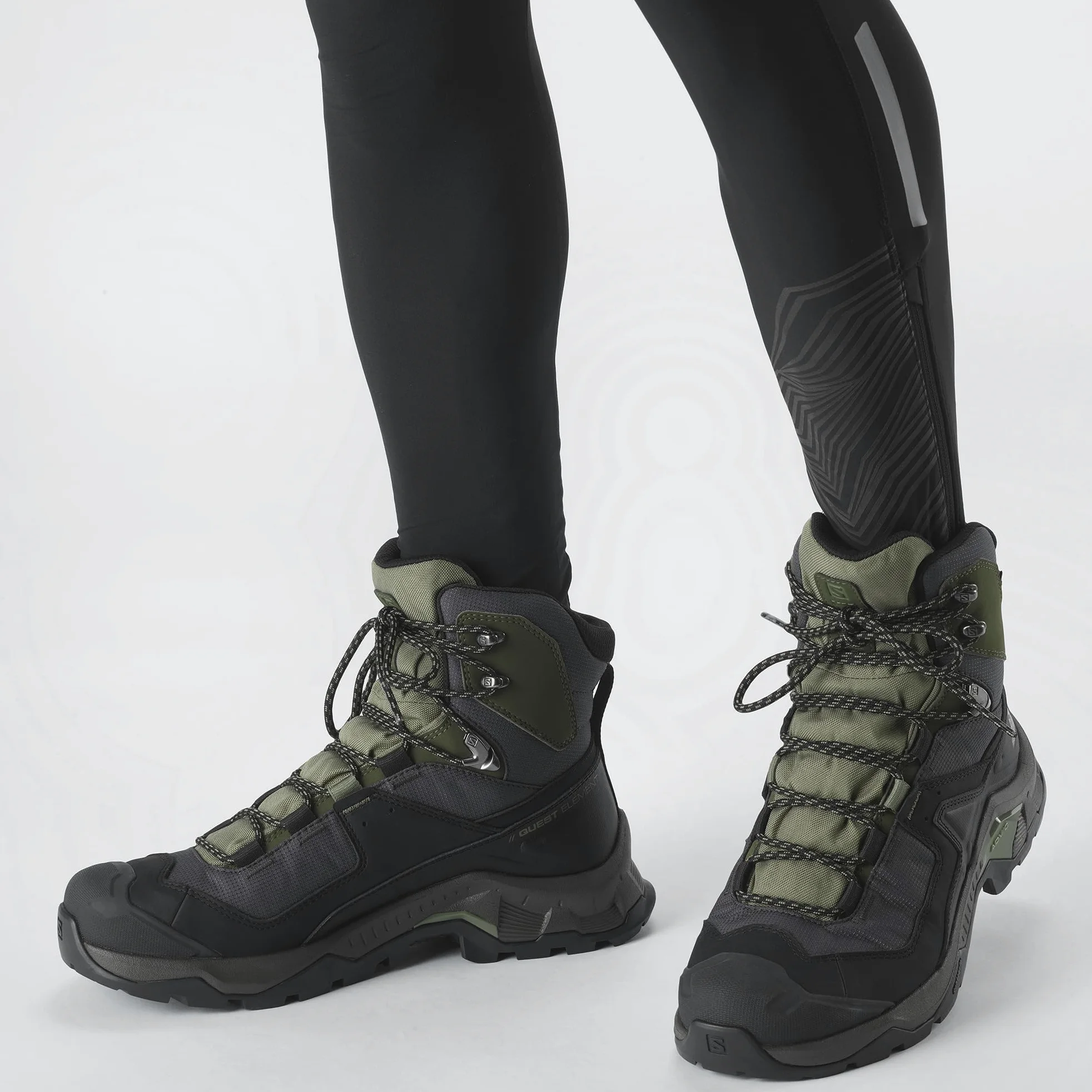 Salomon Quest Element Gore-Tex Botas de Senderismo de Piel para Hombre, Impermeable, Agarre Máximo, Zapatos Trekking