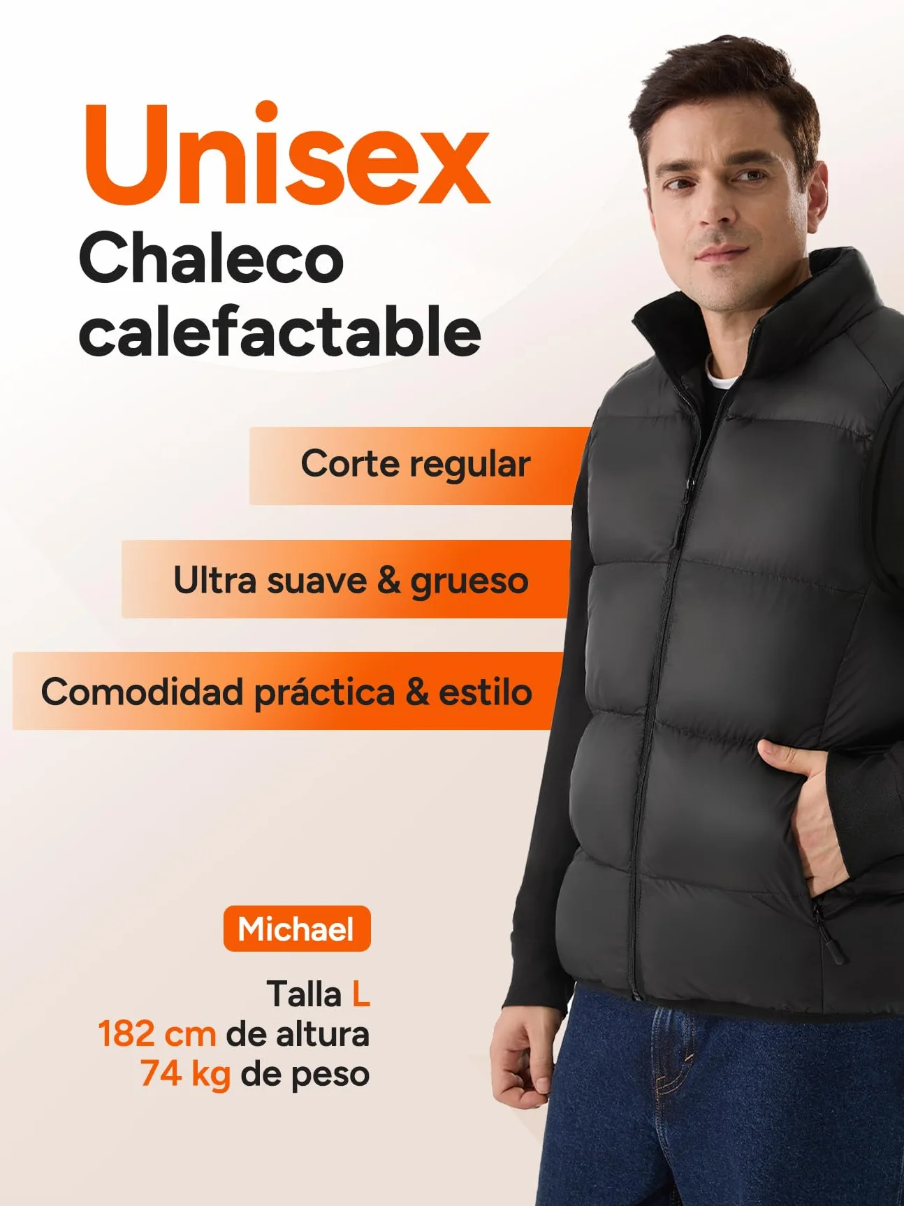 DR.PREPARE Chaleco Calefactable para Hombre y Mujer, Batería de 7,4 V 16000 mAh, 3 Niveles de Calefacción Doble Control 10 Zonas de Calentamiento Chaqueta Térmico para Esquí Pesca Senderismo Camping