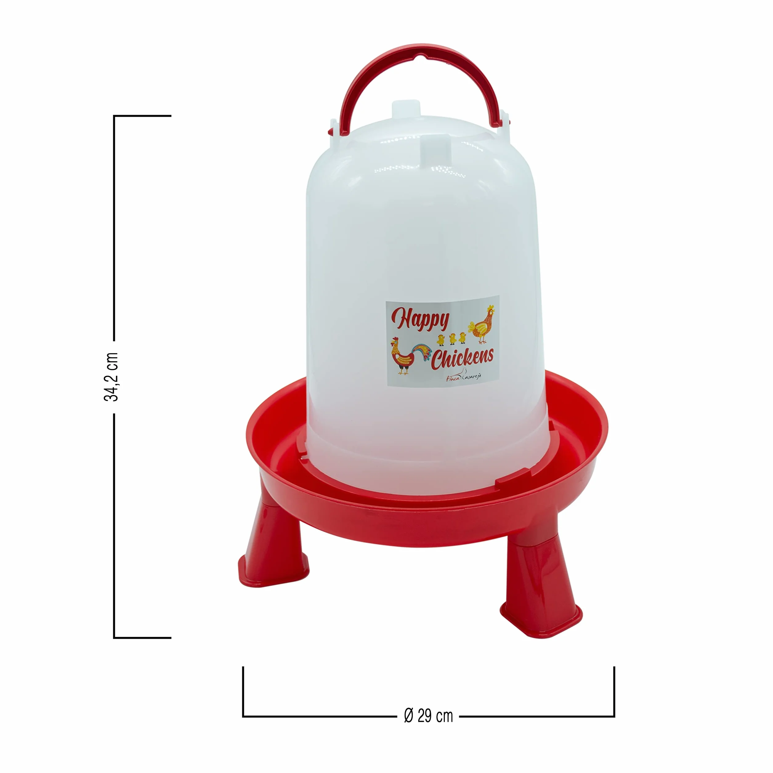 Comedero y Bebedero para Gallinas 4 kg 5 L con Patas Plástico Resistente