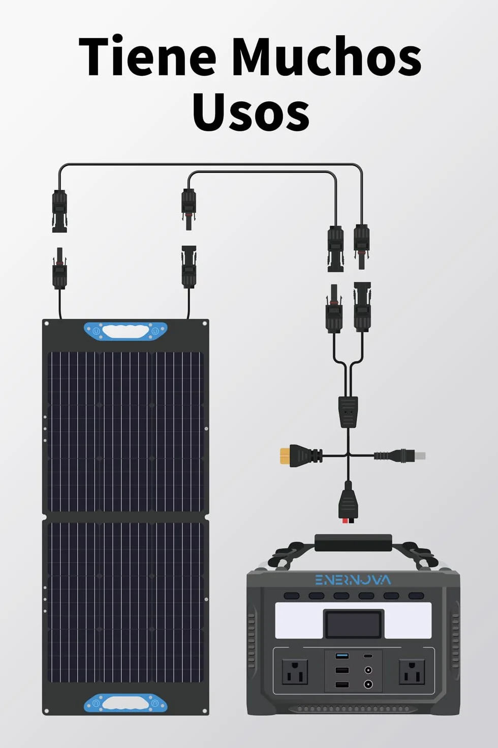 Cable Solar 4mm²/6mm² IP67 Kit Adaptador Fotovoltaico 5M