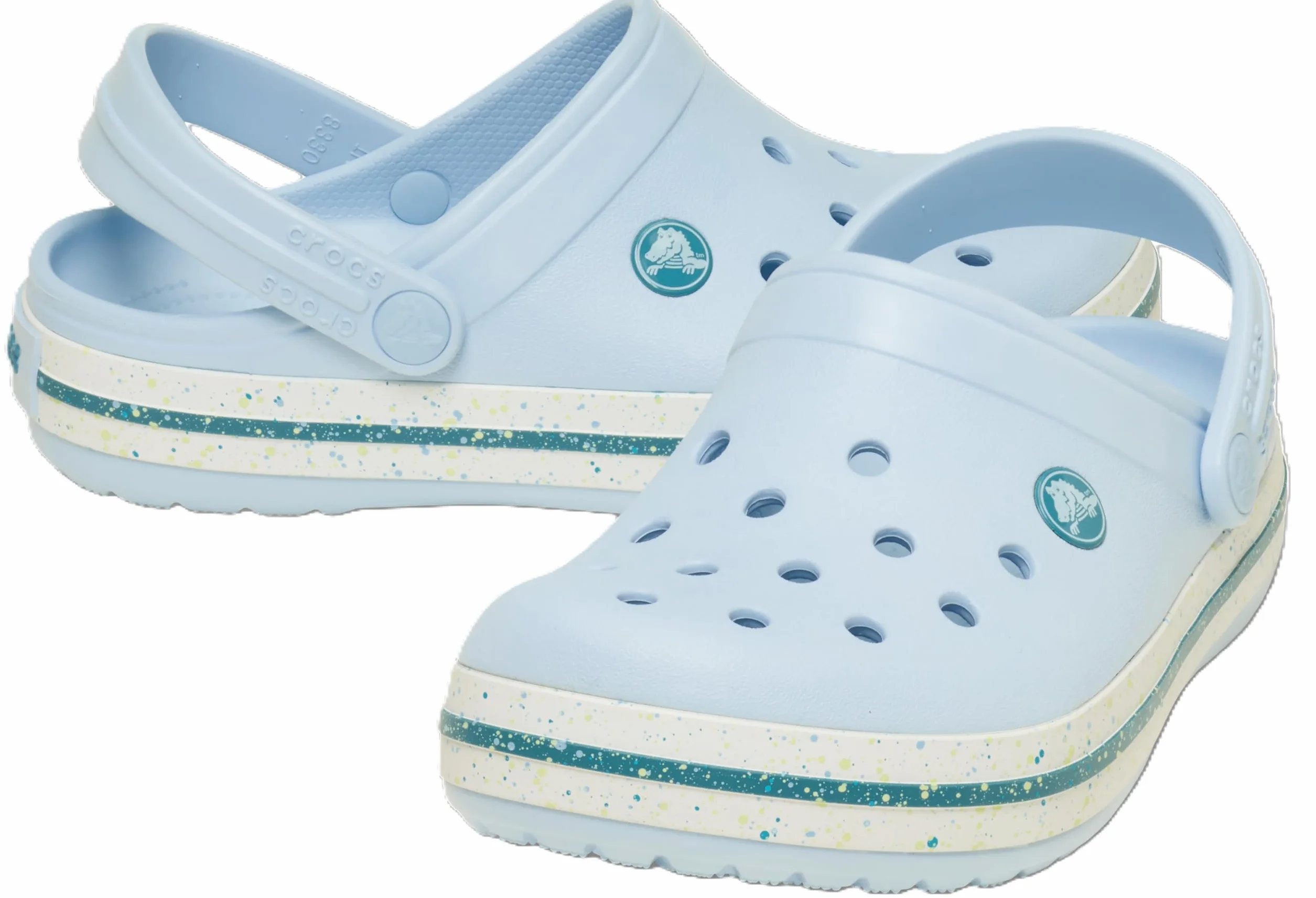 Crocs Crocband Speckled Band Clog T, Zuecos Unisex niños, Azul Escarcha, 24/25 EU