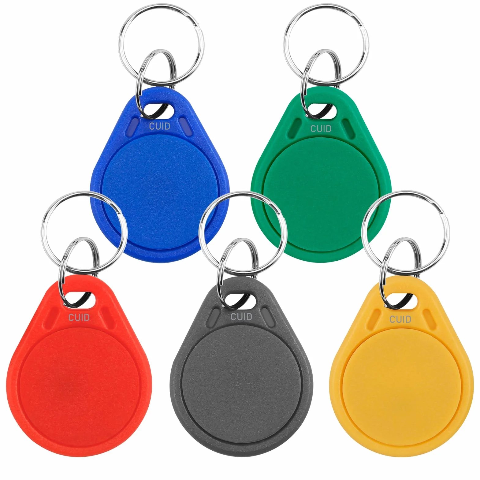 Llaveros RFID 13.56 MHz CUID Regrabables para Control de Acceso Edificios Oficinas Gimnasios