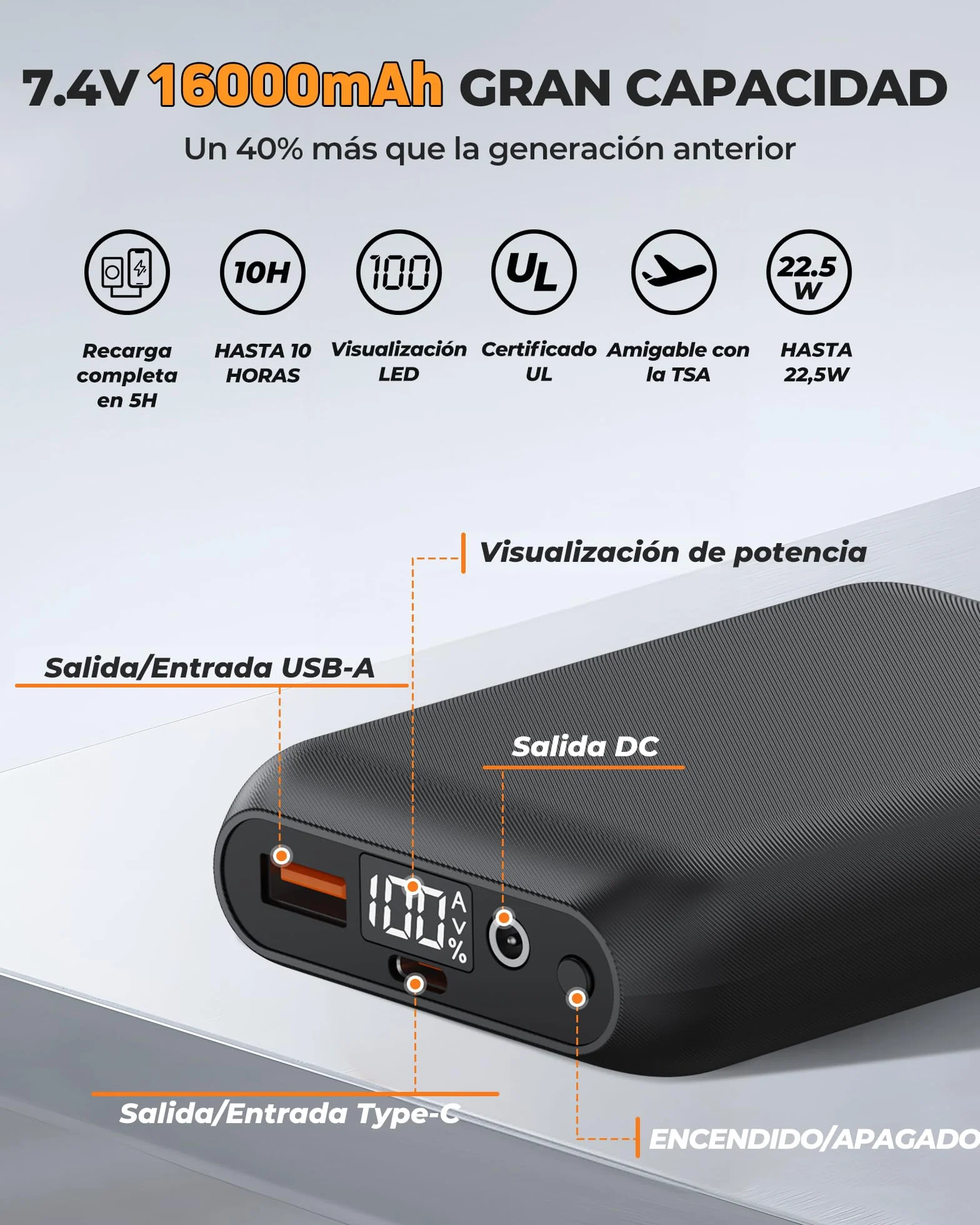 Topdot Chaleco Calefactable Hombre, Chaleco Calefacción Eléctrica con Batería de 7.4V 16000mAh Incluidas, 8 Zonas de Calentamiento, Chalecos de Invierno Cálidos para Exteriores, Senderismo, Acampada