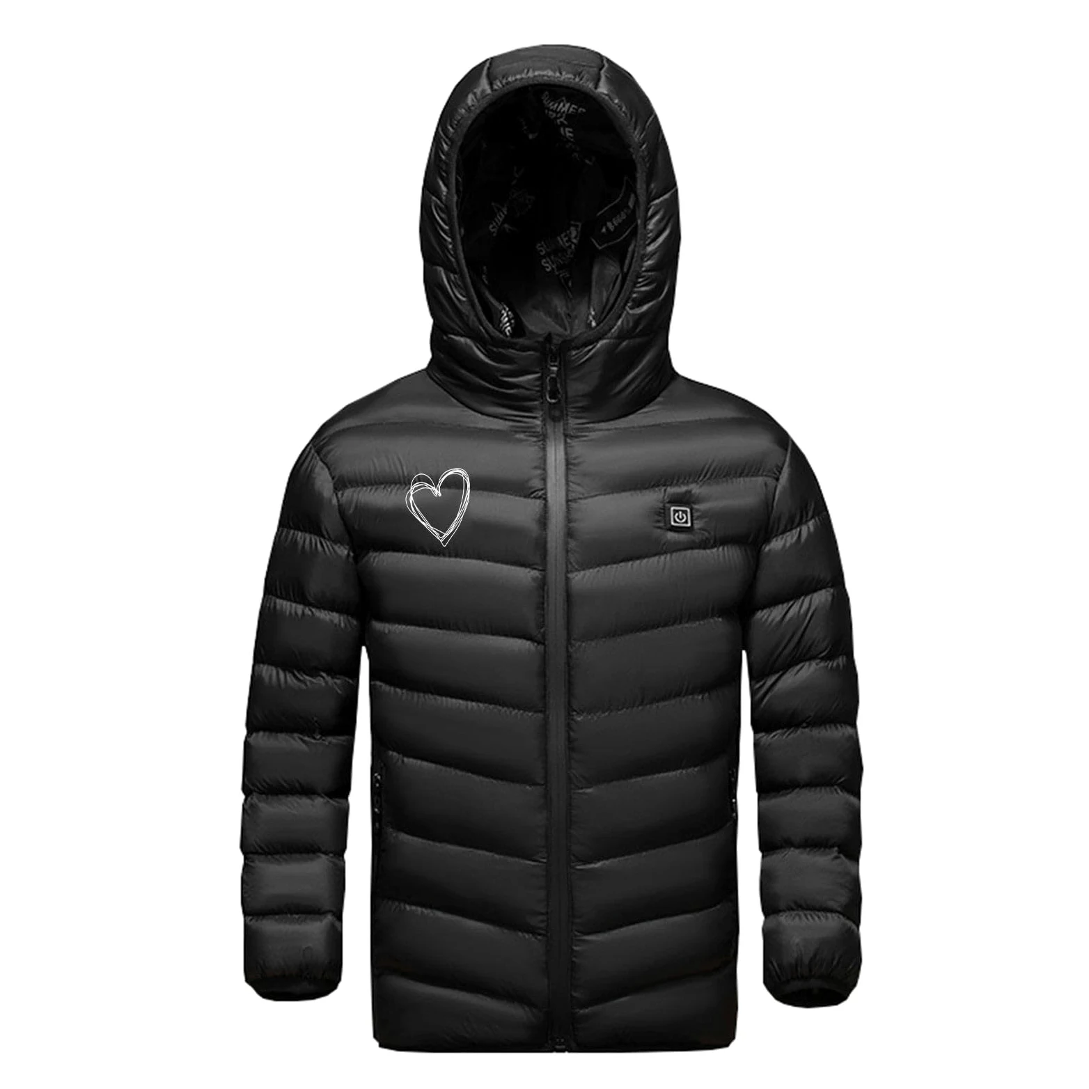 Chaqueta Calentada Niños Niñas Chaqueta de Plumas Calefactable Chaleco Calefacción Inteligente Calefactor 3 Zonas Acampar Actividades al Aire Libre para Invierno al Aire Libre, Esquí, Camping