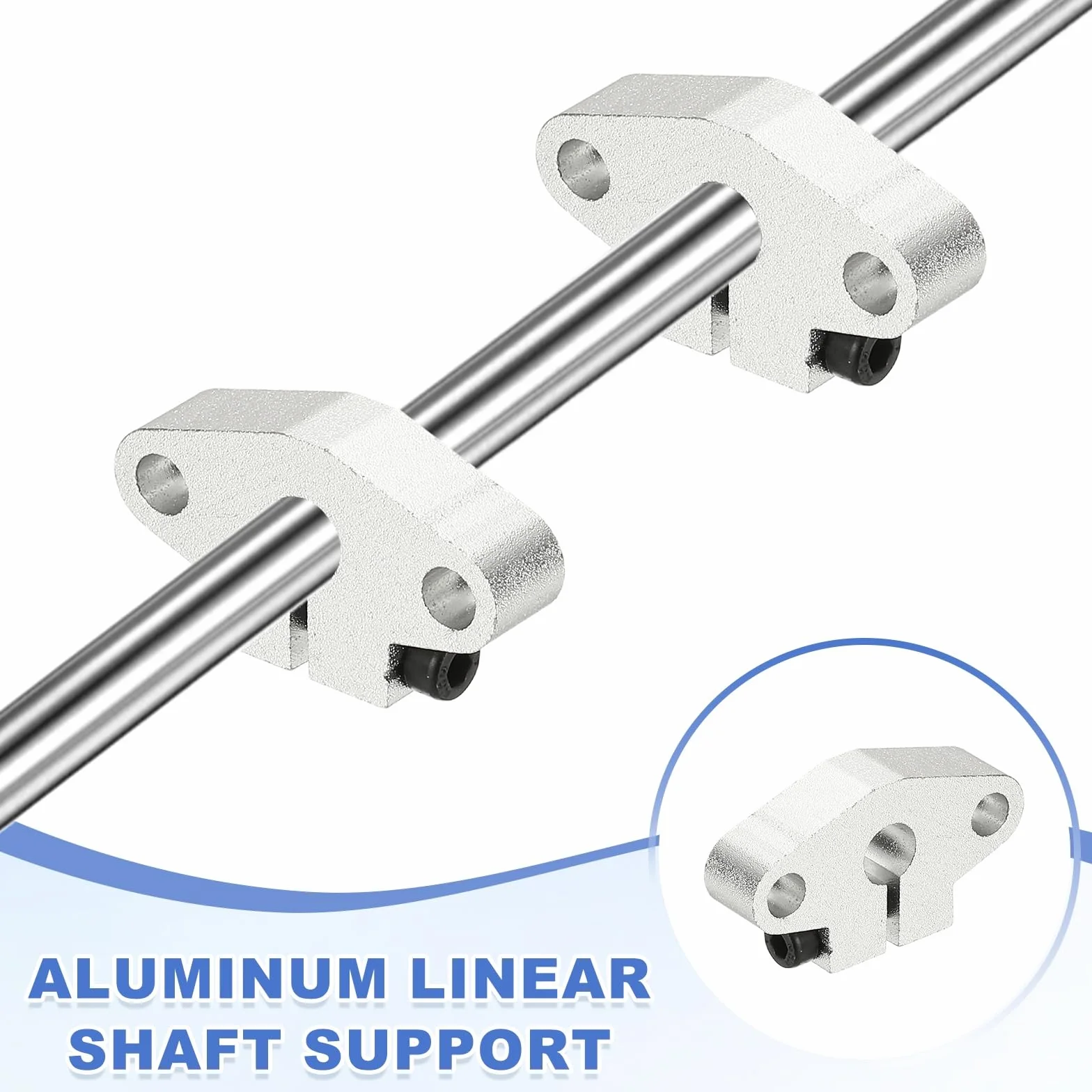 QUARKZMAN SHF6 Soporte Guía Lineal Aluminio Varilla 6mm ID Abrazadera Movimiento Paquete 4