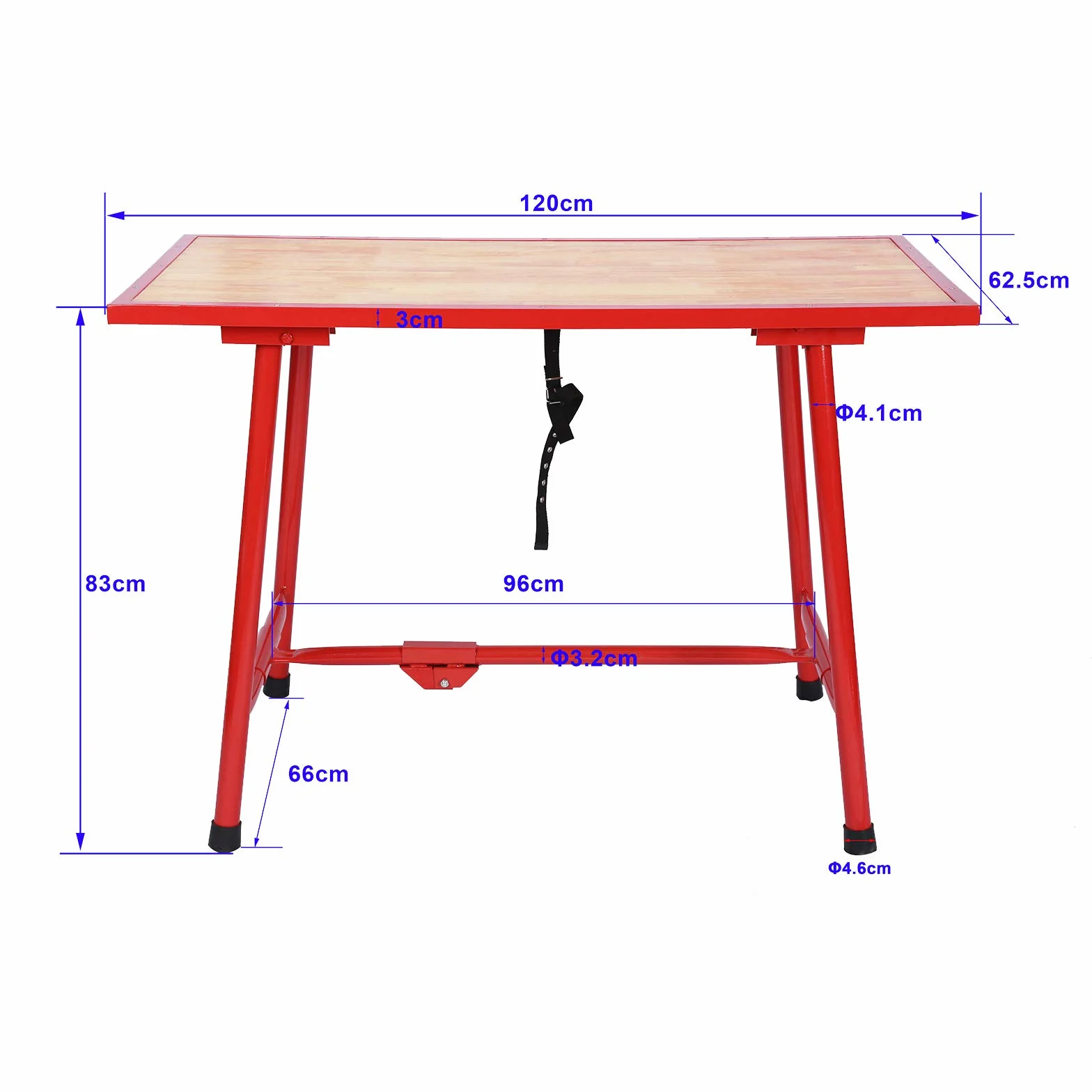 Banco Trabajo Mesa Taller 120x62,5cm Plegable Profesional