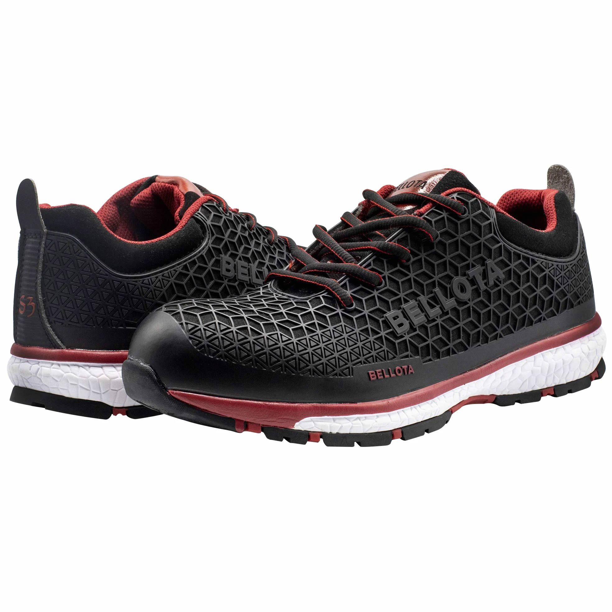 Bellota 72223B44S3 - Zapato de Seguridad Run Cell S3 de Hombre y Mujer (Talla 44) en Microfibra con Malla Cell y Elementos de protección no metálicos.