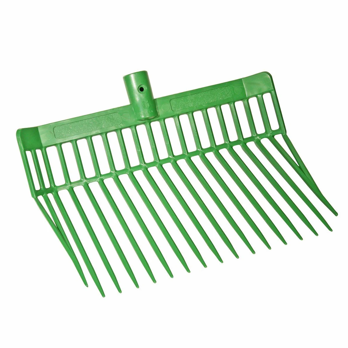 Kerbl Horquilla para estiércol Premium, 39x33x12,5cm, 17 púas, plástico, Verde