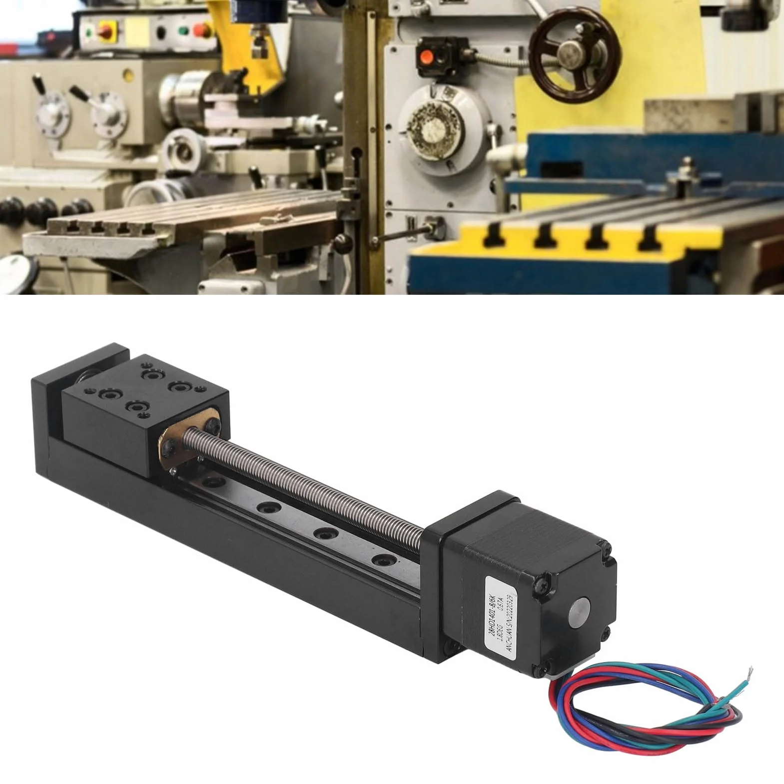 Actuador Lineal de Viaje Ejes X Y Z, Mesa Corredera 0-120mm/s Carrera 100mm para Impresora 3D CNC DIY