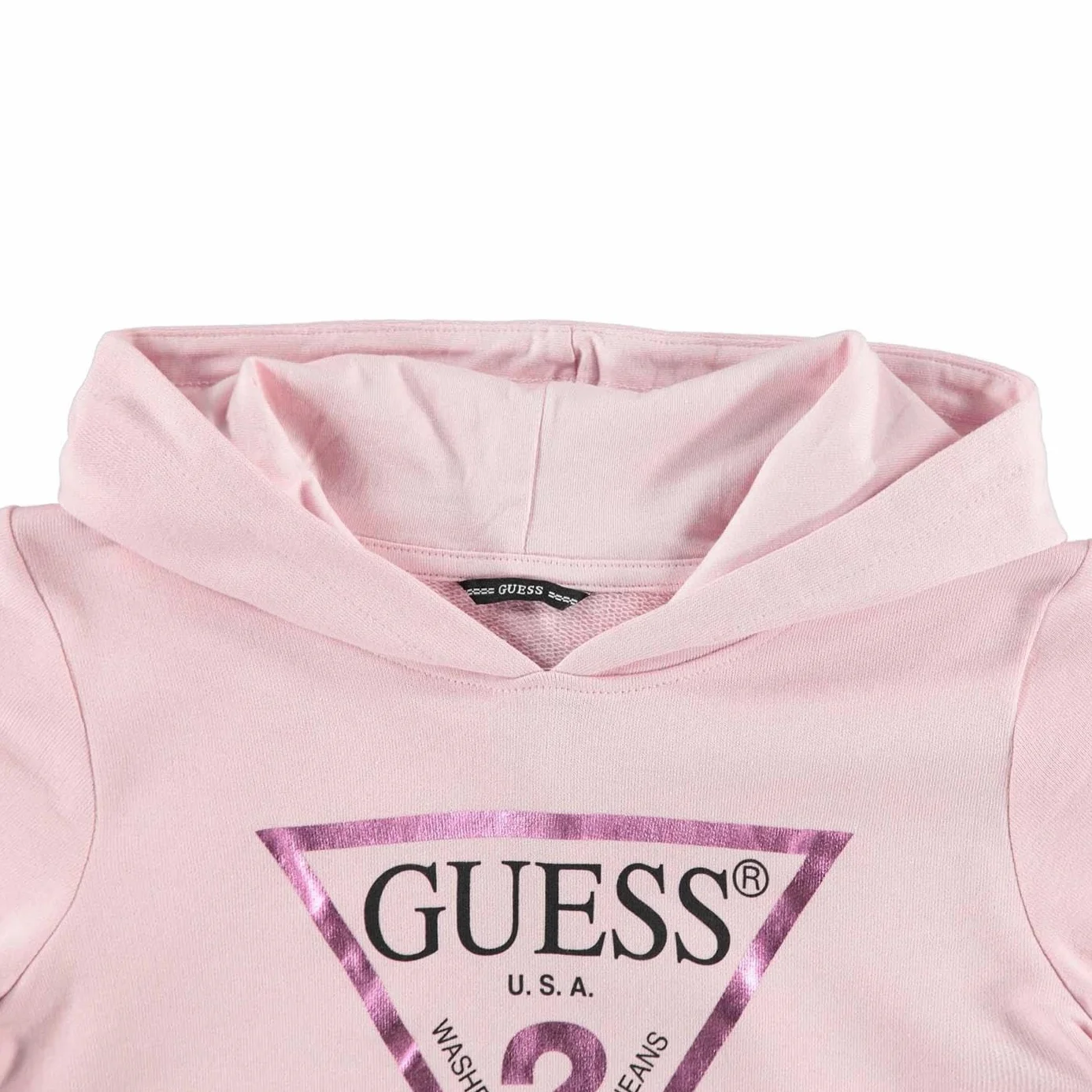 Guess Sweat Ã Capuche Rose Fille Guess Sudadera Unisex bebé