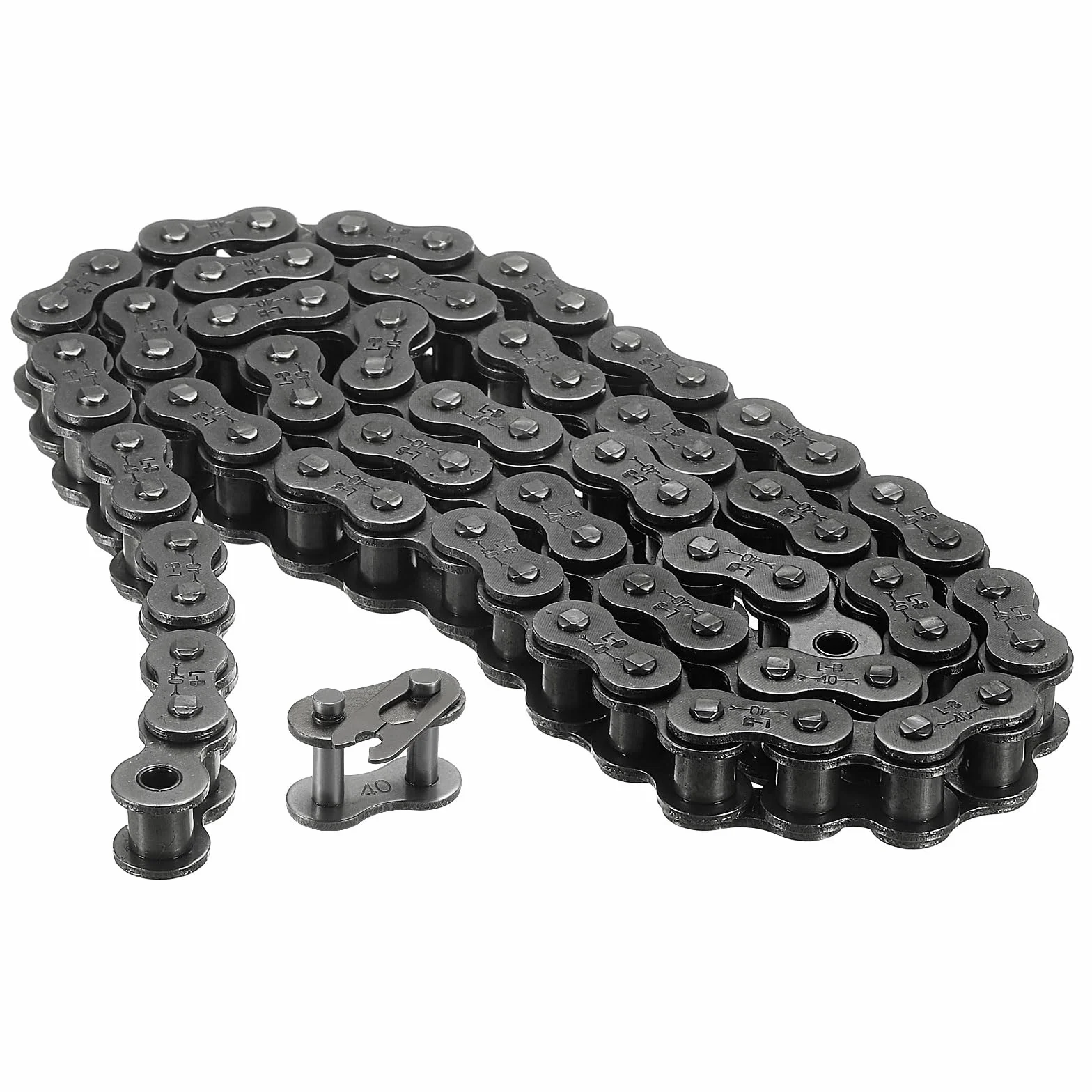 Roller Chain 3 Ft #40/08A-1 1/2" Pitch Carbon Steel 72 Links