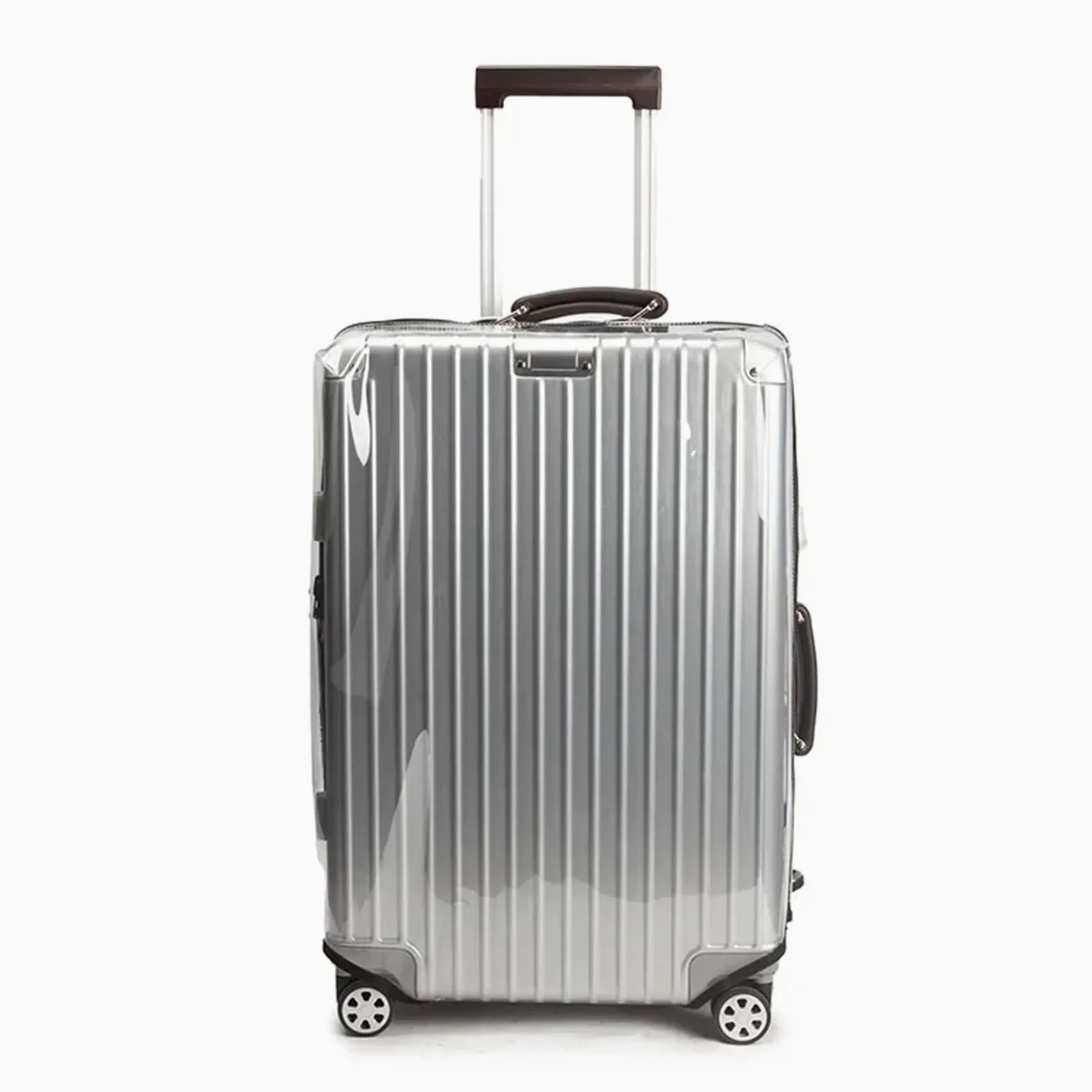 Cubierta de Equipaje Funda Transparente Universal con Cremallera, Protector de Maleta, Cubierta de Equipaje Habitual, 22 "24" 26 "28" 30 "de Espesor, Accesorios de Viaje de PVC(26inch)