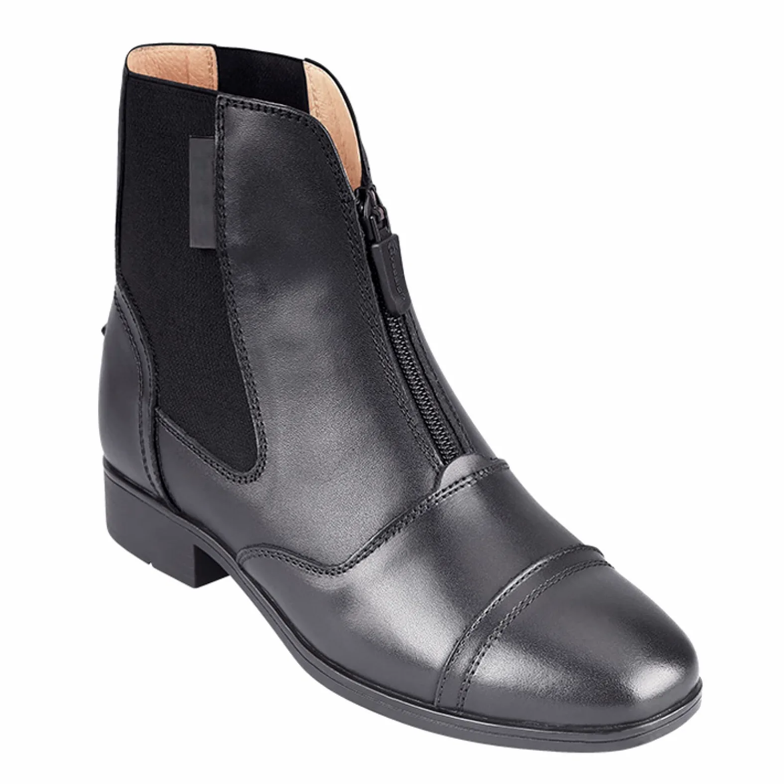 LEBEE Botas de Montar a Caballo Botas ecuestres Botas Impermeables de Piel de Vaca al Aire Libre,Black-39