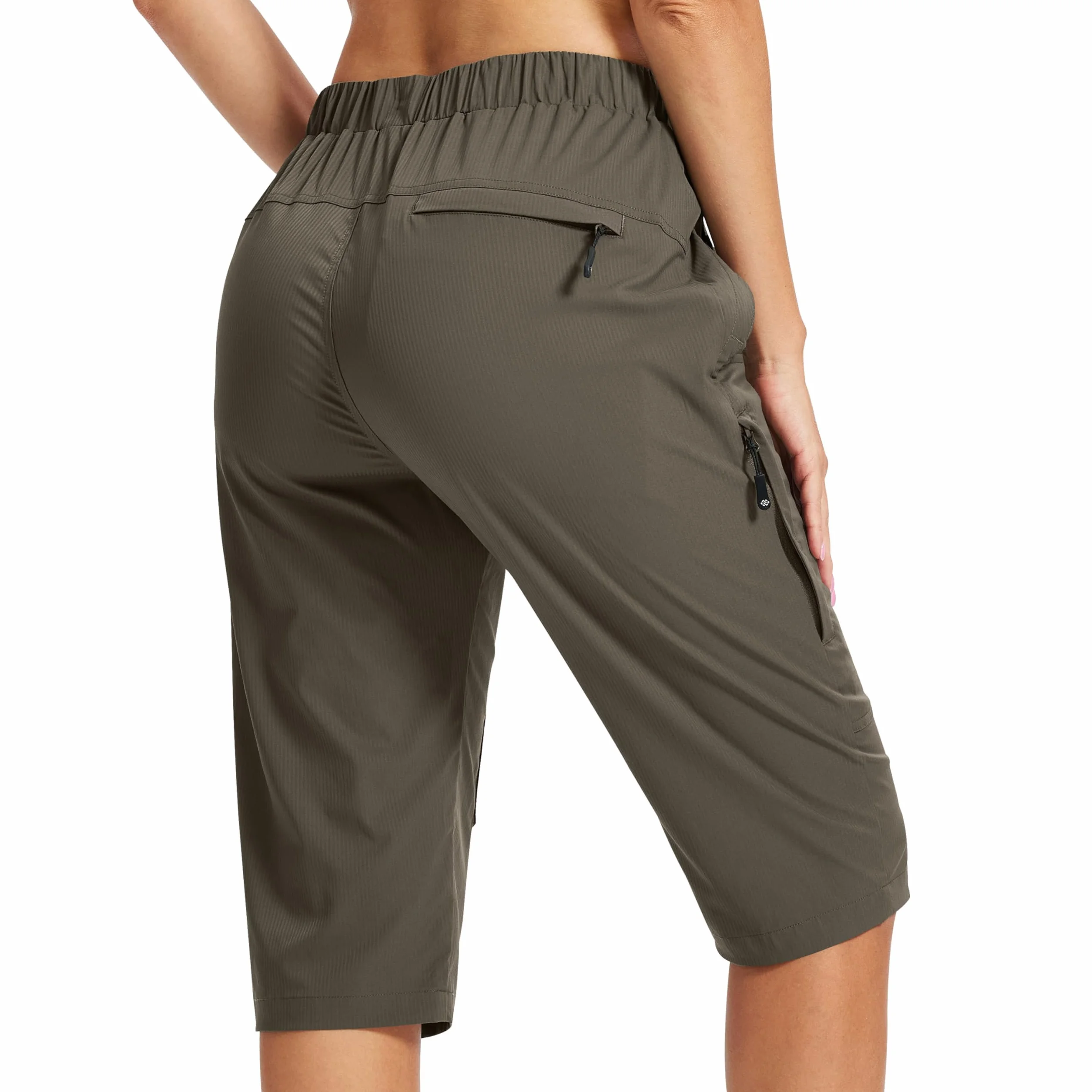 MoFiz Pantalones Cortos de Trekking Mujer Bermudas Secado Rápido 3/4 Pantalones de Senderismo Acampada Marcha Safari Deporte Shorts con 5 Bolsillos