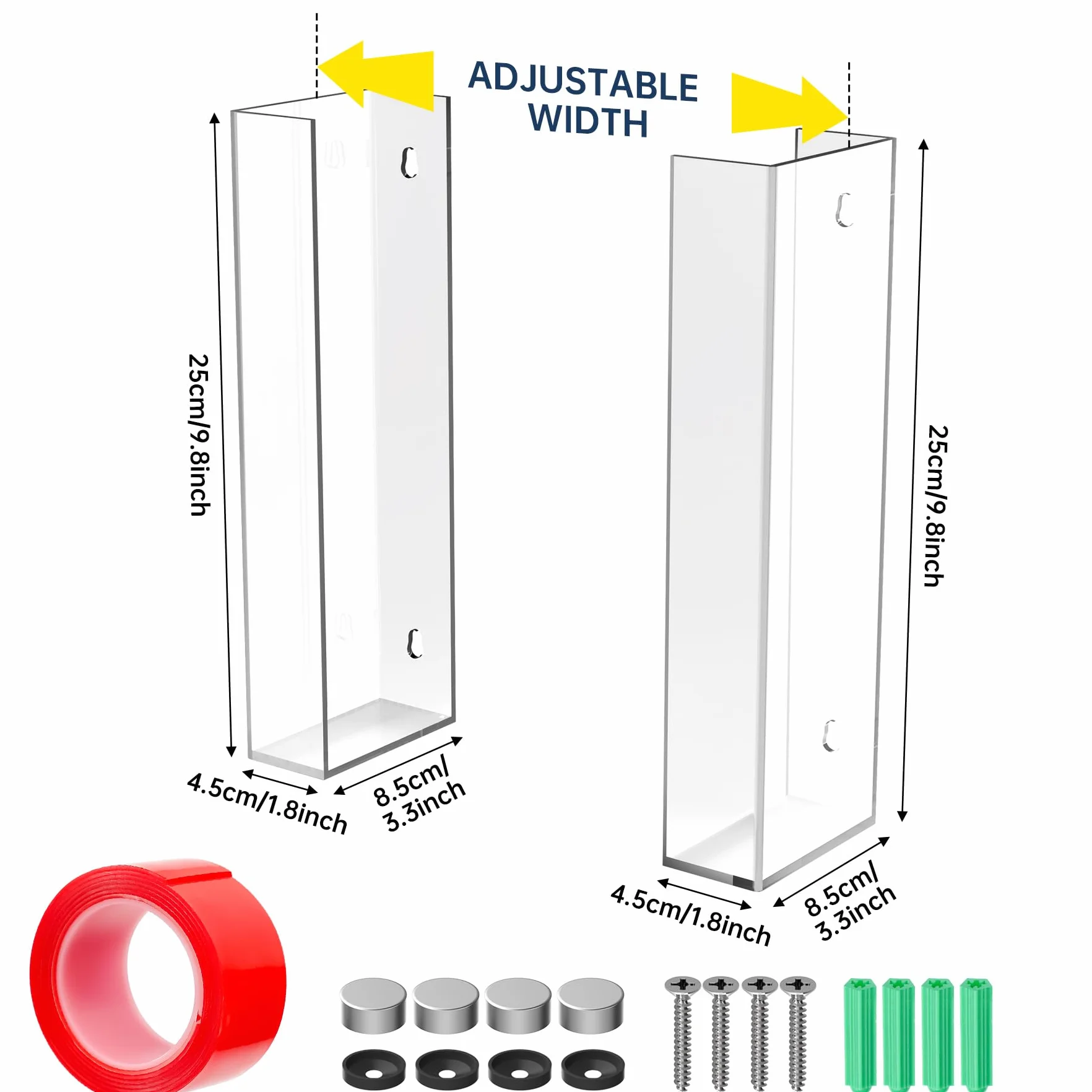 NiHome Soporte de Pared para Guantes, Dispensador para 2 Cajas, Cocina, Baño, Laboratorio