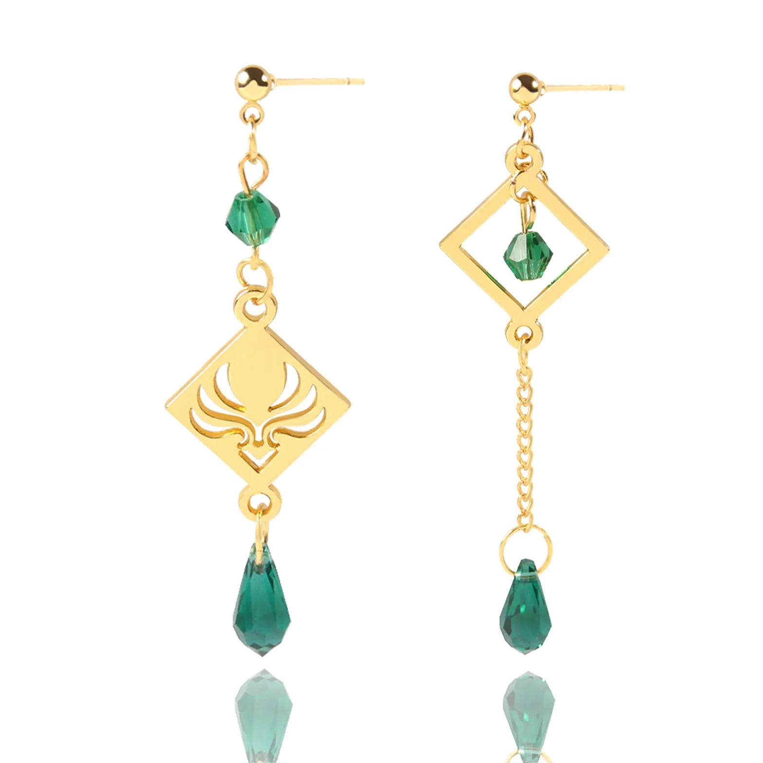 PQKL-party Genshin Impact Aretes de Mujer, Venti, Zinc, Dangle, Elegantes y Hermosos para Fans de Genshin Impact