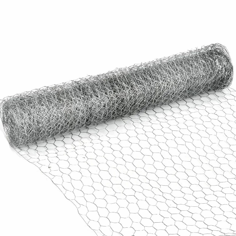 Malla de Alambre de Pollo 0,4 x 10 m Hexagonal Galvanizada para Cercado de Aves