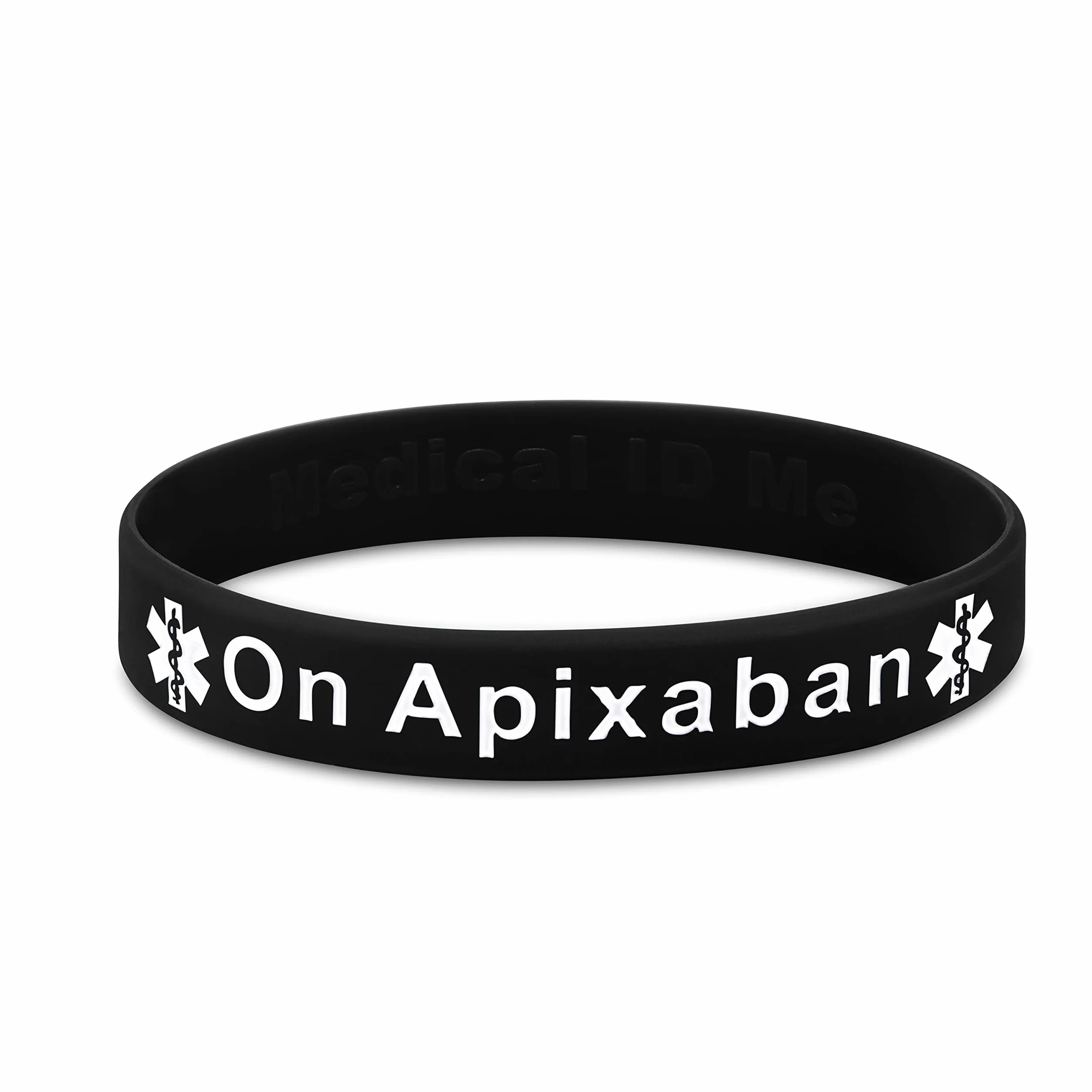 Apixaban Medical Alert Wristband Silicone UK Pack of 4