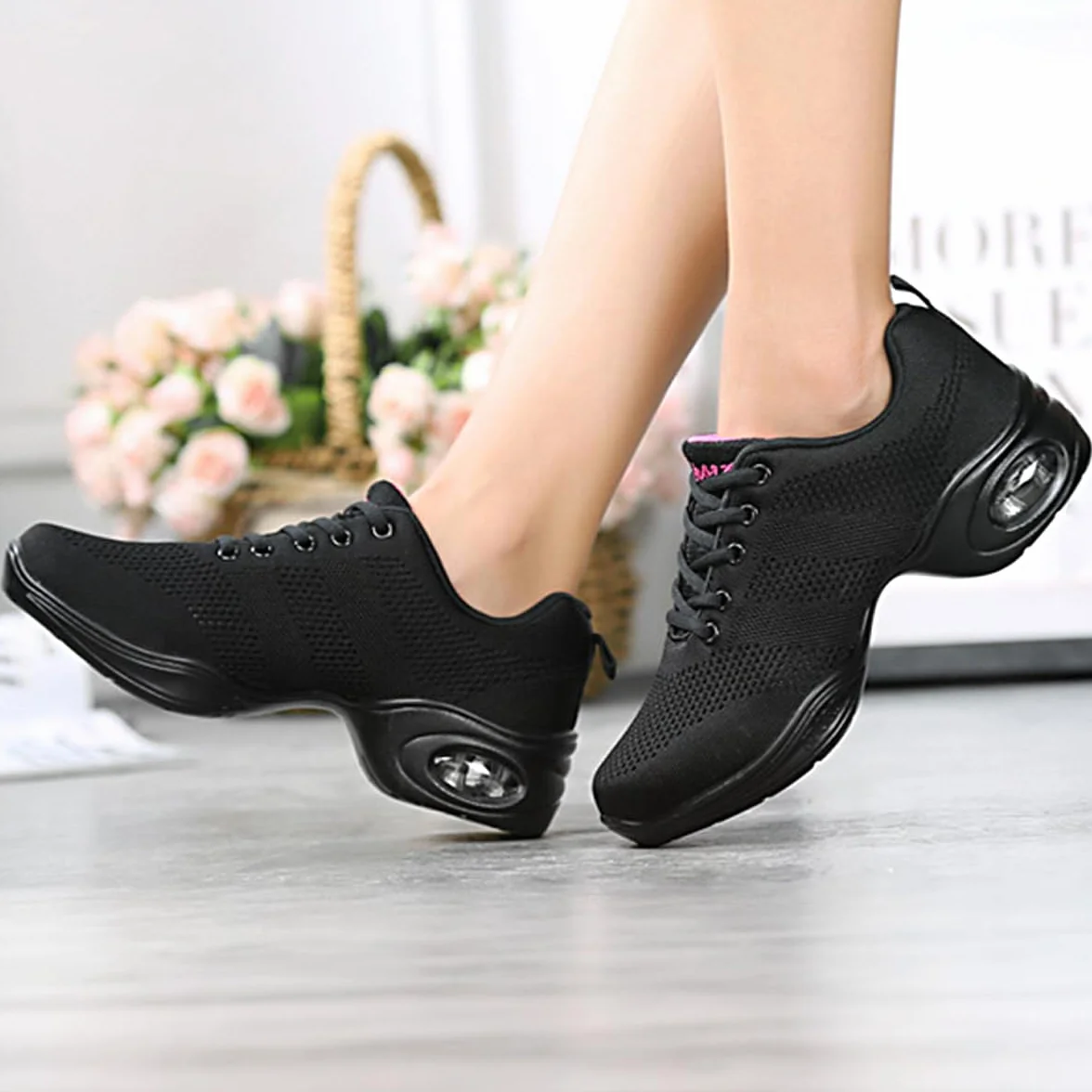 Hixingo Zapatillas de Deporte Jazz para Mujeres, Zapatos de Baile Antideslizantes Transpirables