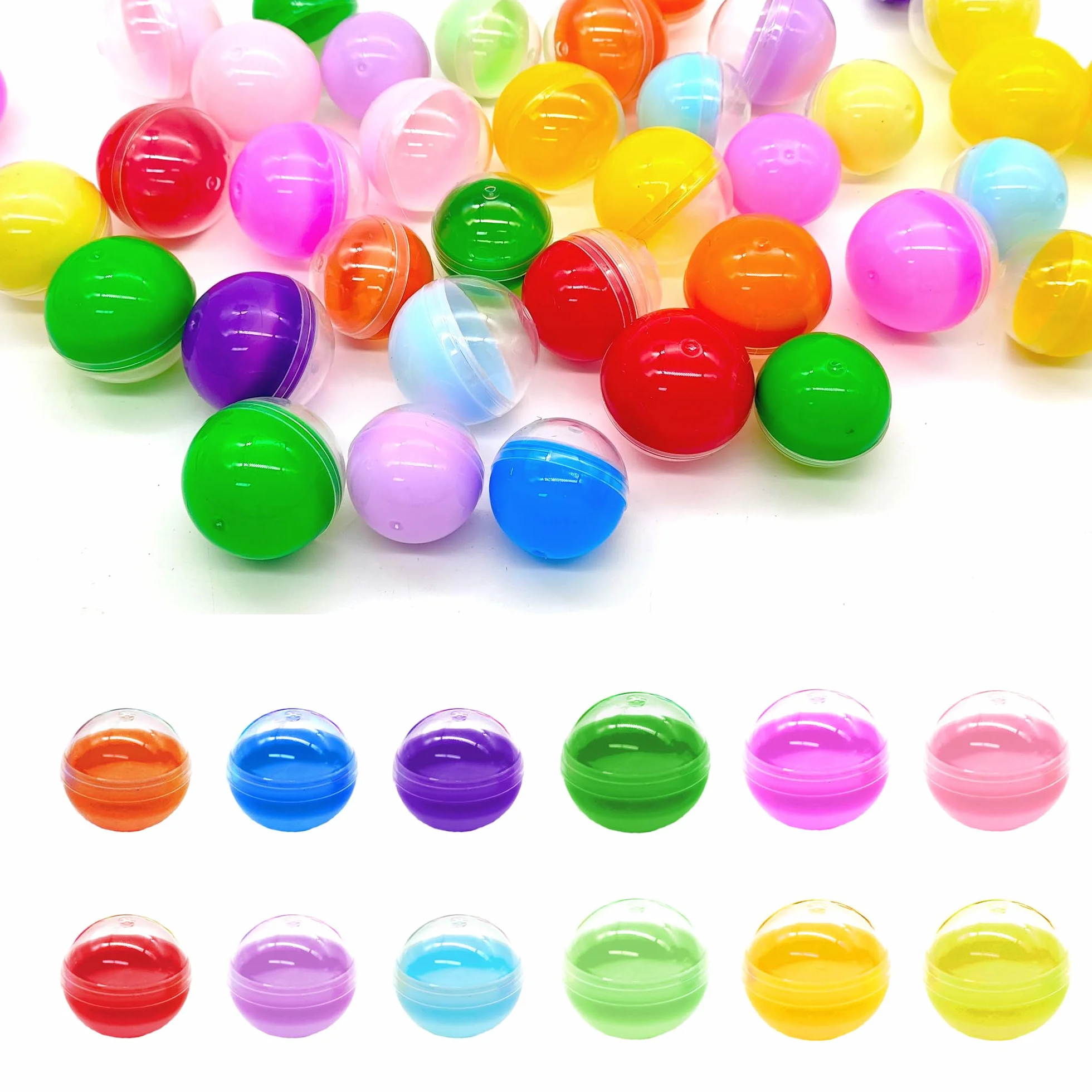 Bolas de acrílico rellenables transparentes 2 uds para manualidades y regalos de fiesta