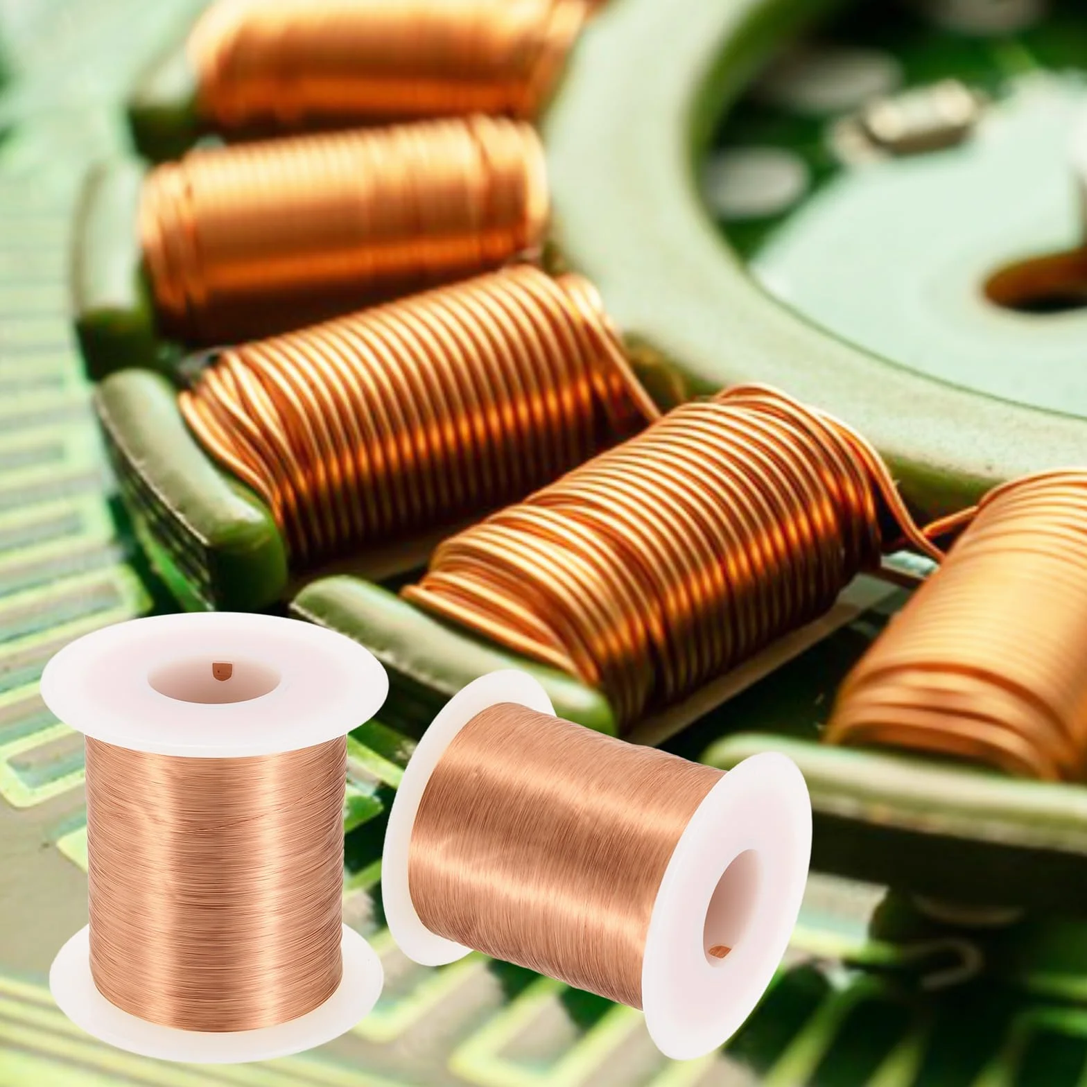 QUARKZMAN Hilo Magnético Calibre 38 AWG, Bobina de Cobre Esmaltado 16 Oz para Transformador, Grado F 311°F