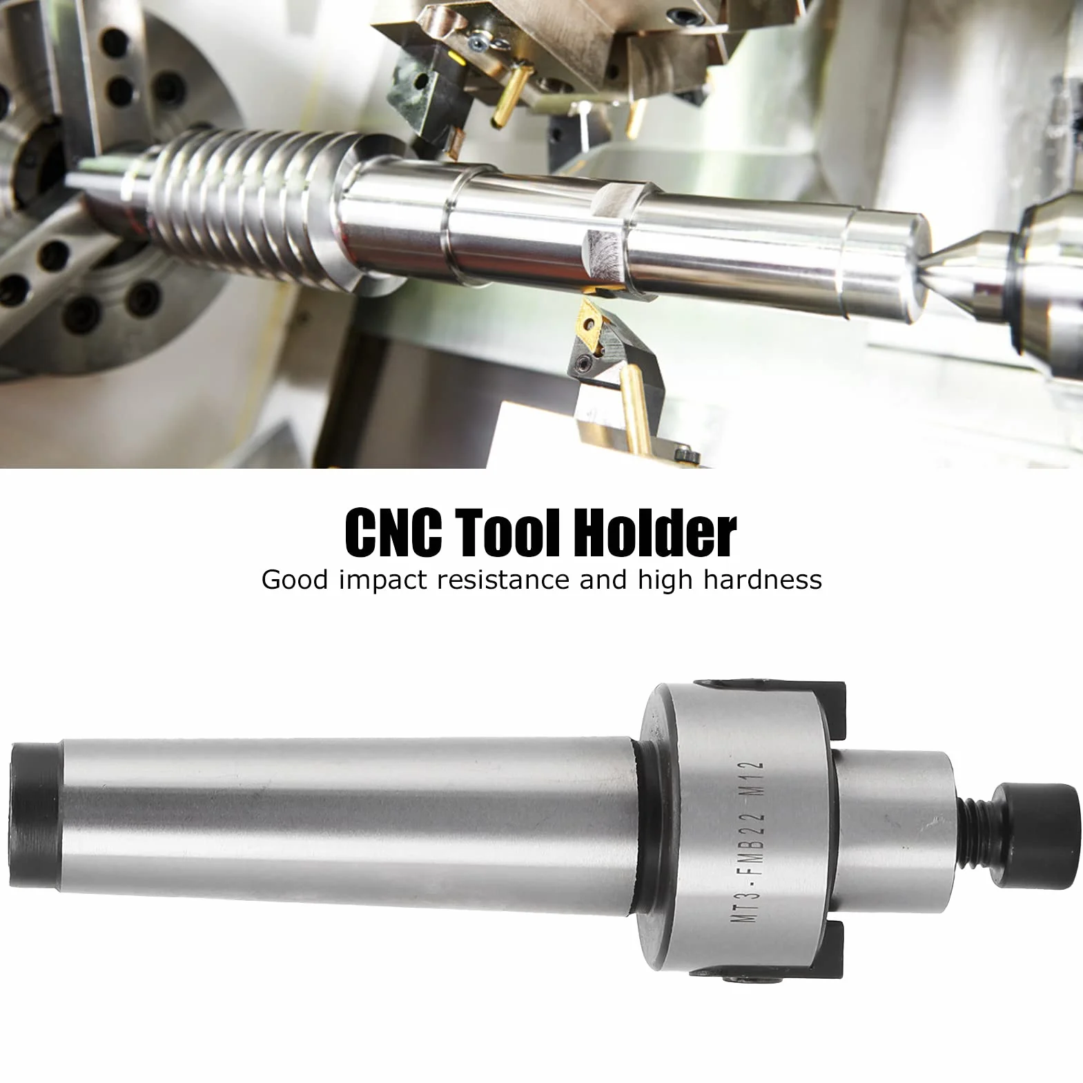 Portaherramientas para fresadora MT3 FMB22 M12 barra fresado CNC acero carbono cono 1:19,922 rosca M12