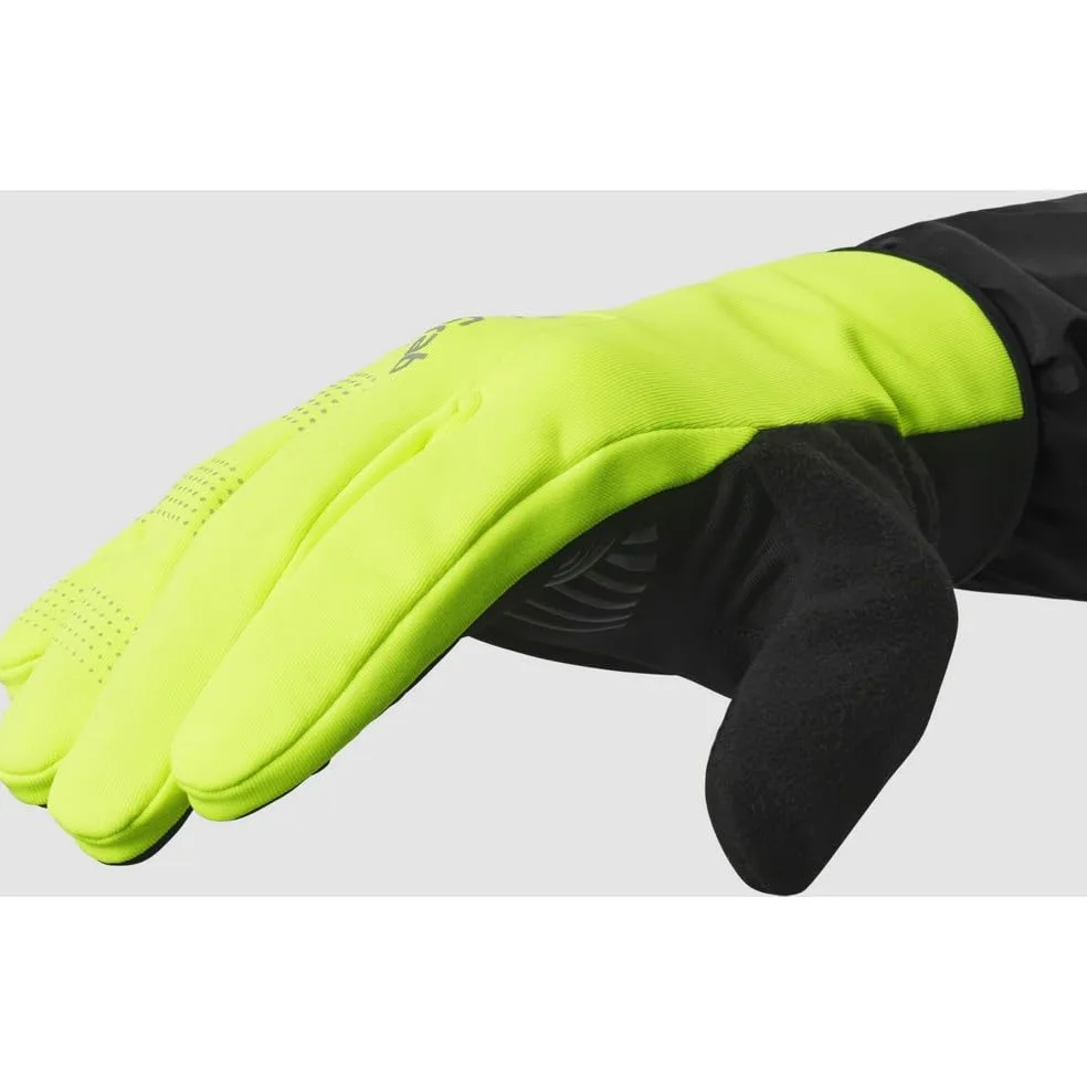 GripGrab Ride Windproof Midseason Padded Touchscreen Cycling Gloves Full Finger Breathable Bicycle Black Hiviz Winter - Guantes Ciclismo Invierno Unisex Adulto