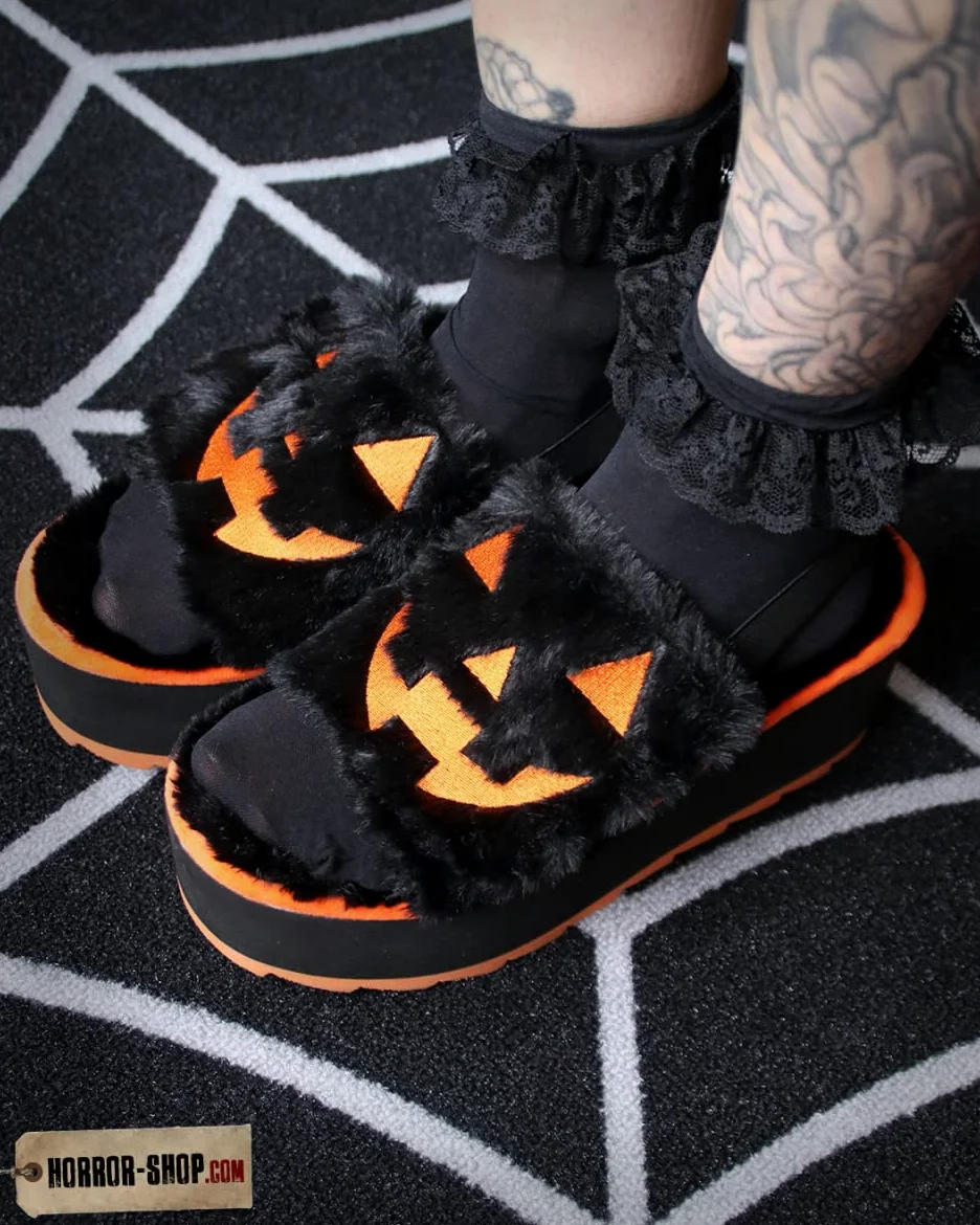 Horror-Shop Sandalias De Plataforma Lilly Jack O'Lantern 39